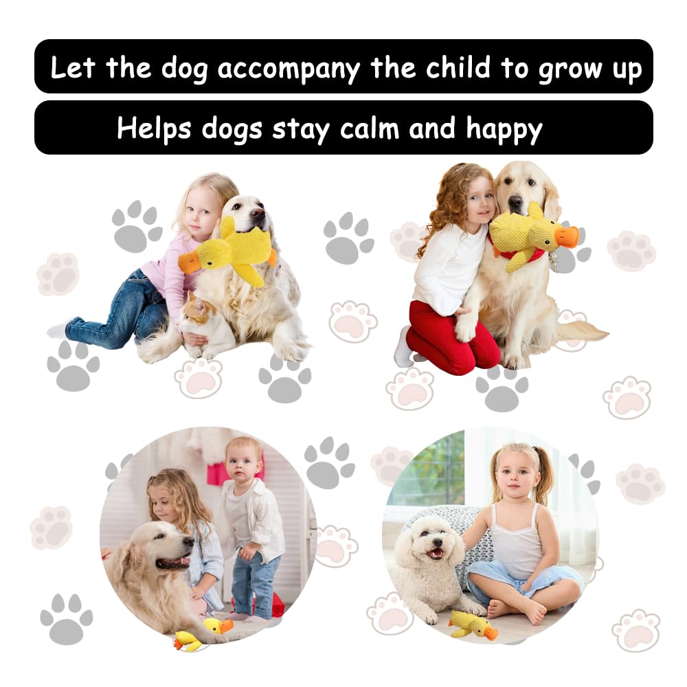 Quack-Quack Calming Duck Dog Toy, Emotional Support Plush For Dogs, Indestructible Chew Toy For Aggressive Chewers, Soft Squeaky
