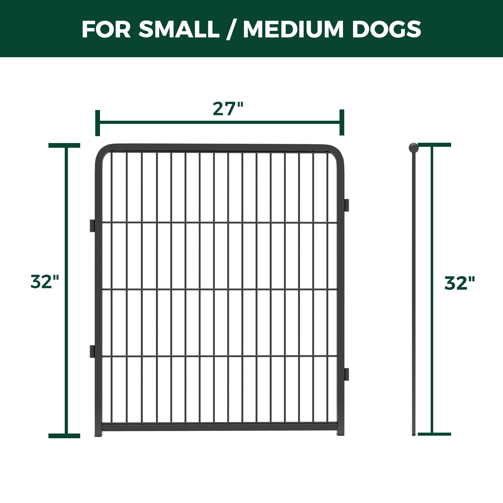 Fxw Homeplus Indoor Dog Playpen - Stress-Free And Safe Play, 32 Inch 4 Panels For Small And Medium Dogs, Blackpatented