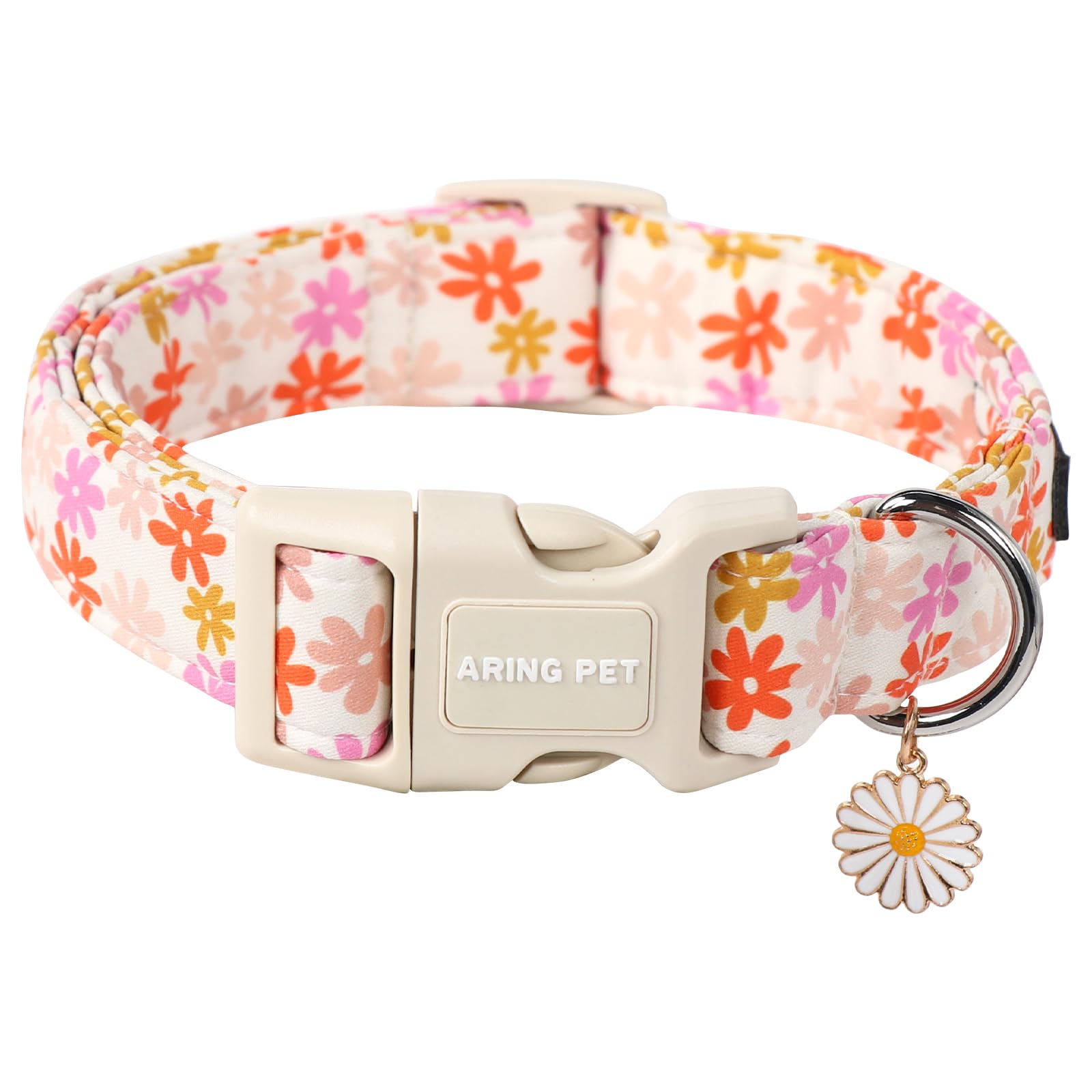 Aring Pet Summer Dog Collar-Cute Dog Collar For Small Dogs, Adjustable Cotton Sunflower Pet Collars Puppy Collar For Small Mediu