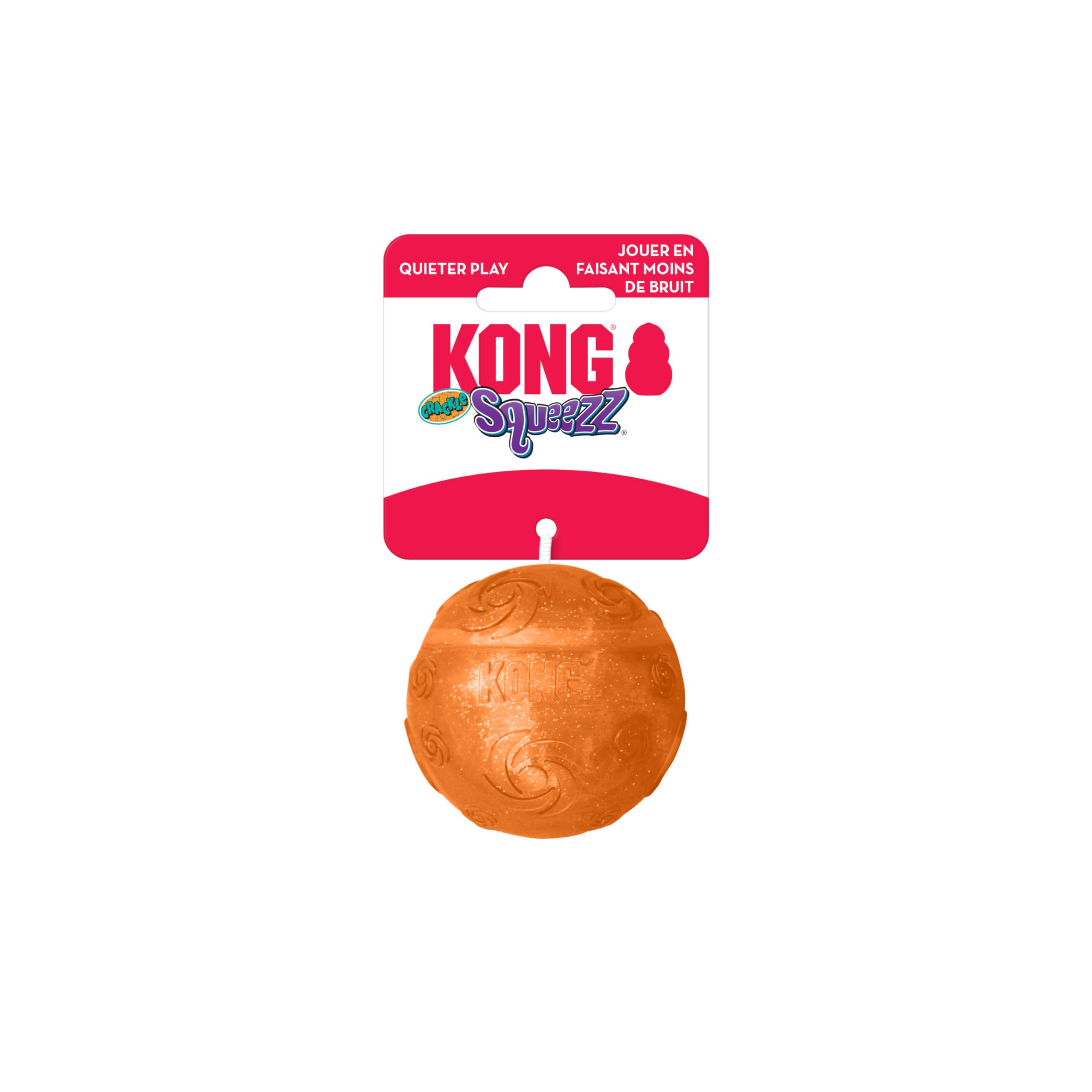 Kong Squeezz Crackle Ball, Medium, Colors May Vary