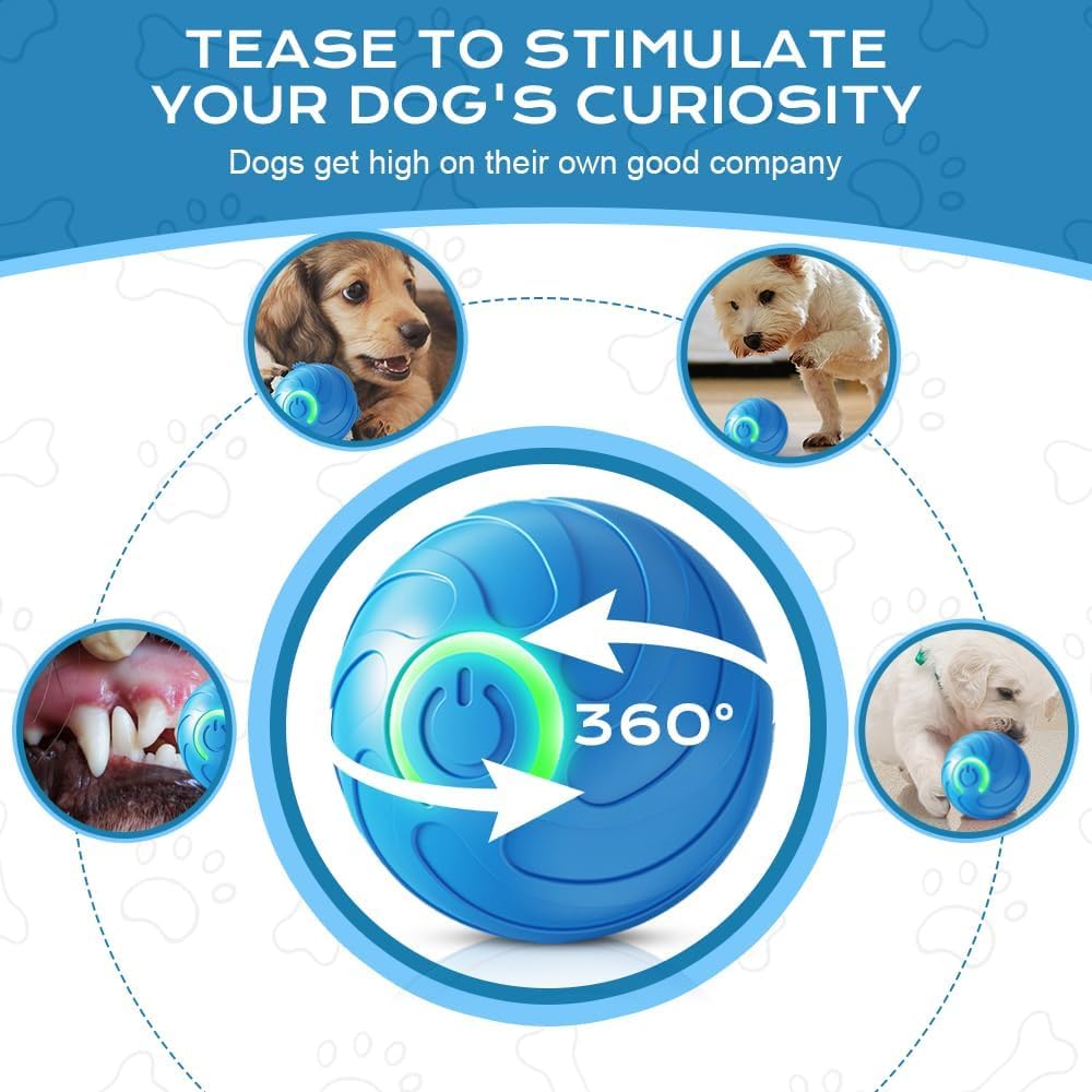 AMATFFUG 2 Packs Smart Jumping Ball for Dogs,2025 New Vibrating DogBall, Smart Jumping Ball DogToy, Interactive DogBall, Shaky B