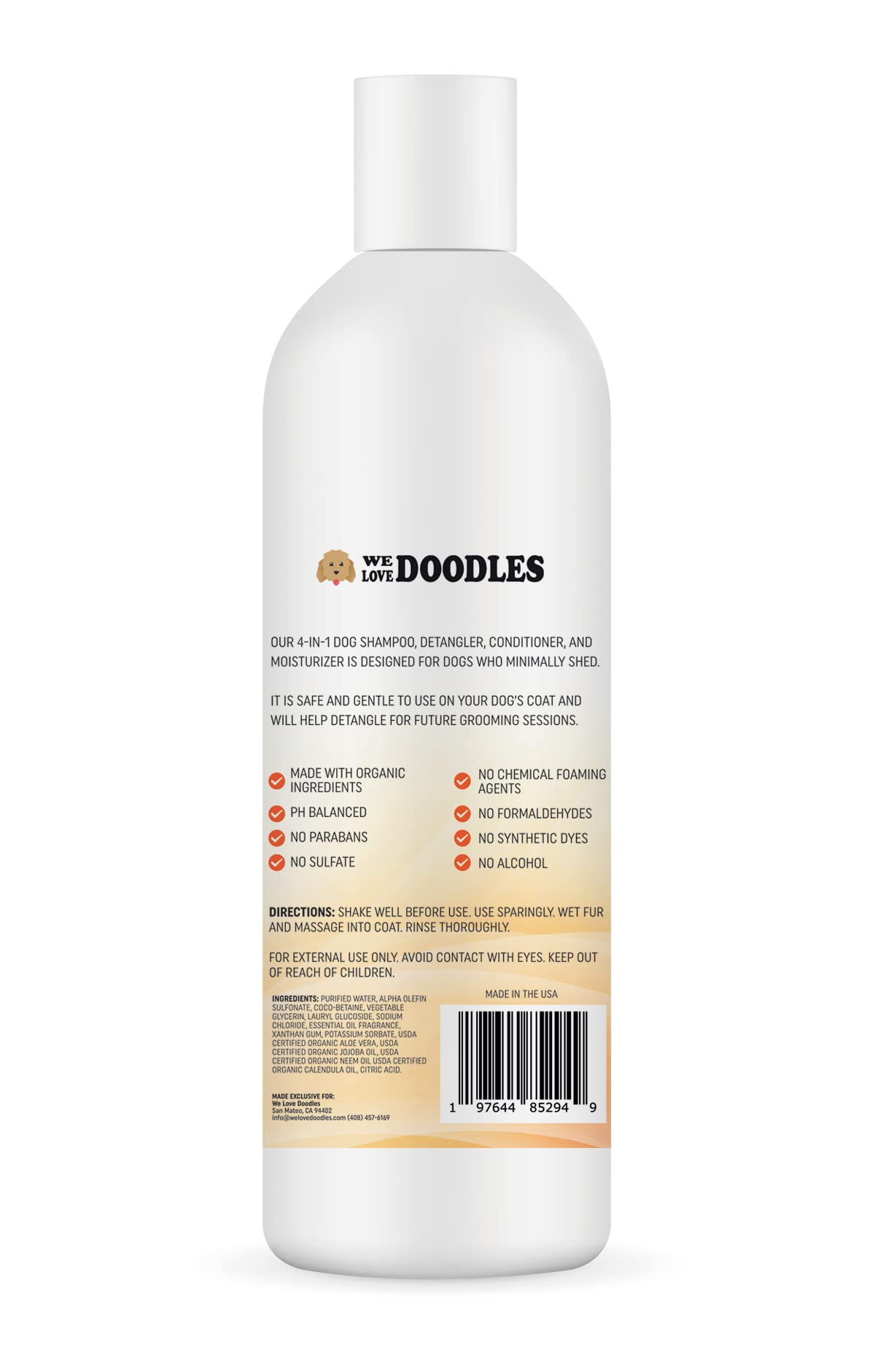 Dog Shampoo and Conditioner & Detangler - Best Goldendoodles, Poodles & Doodle Shampoo for Smelly Dogs - Sensitive Skin Puppy Sh