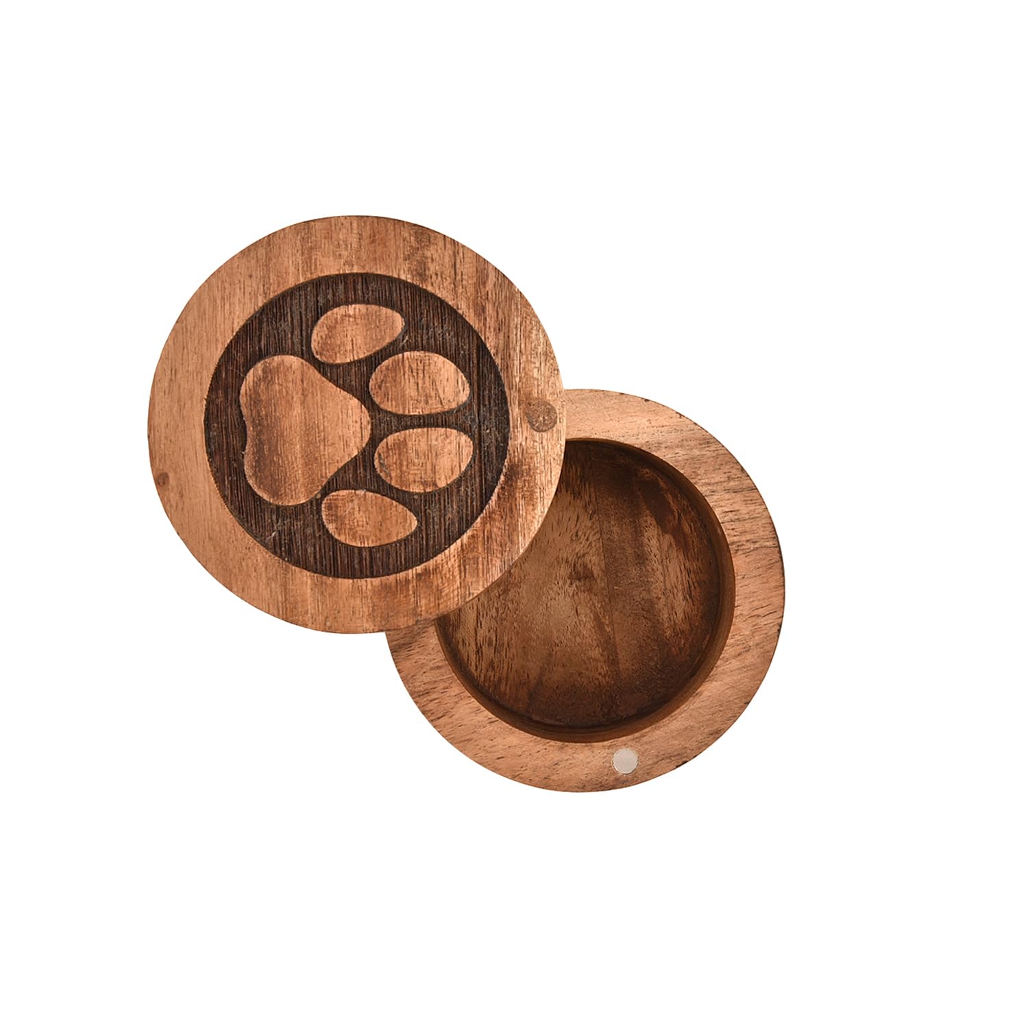 Edhas Acacia Wood Decorative Urns Funeral Cremation Urn For Ashes For Dogs, Pet Urns For Cats (3.5'' X 3.5'' X 2.5'')