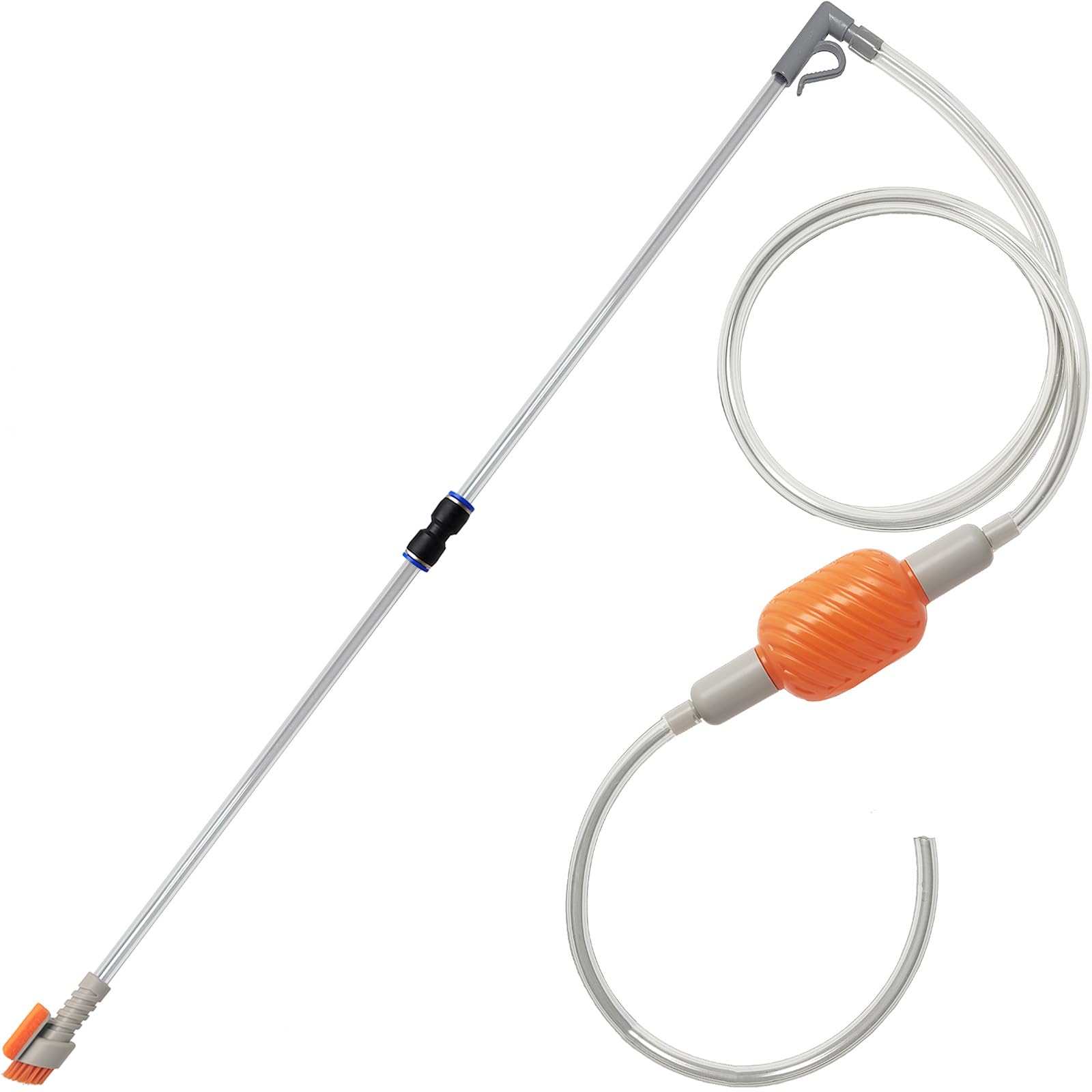Arepk Compact Aquarium Siphon Vacuum And Water Changer Kit With Cleaning Brush. Perfect For Simultaneous Water Changing And Clea