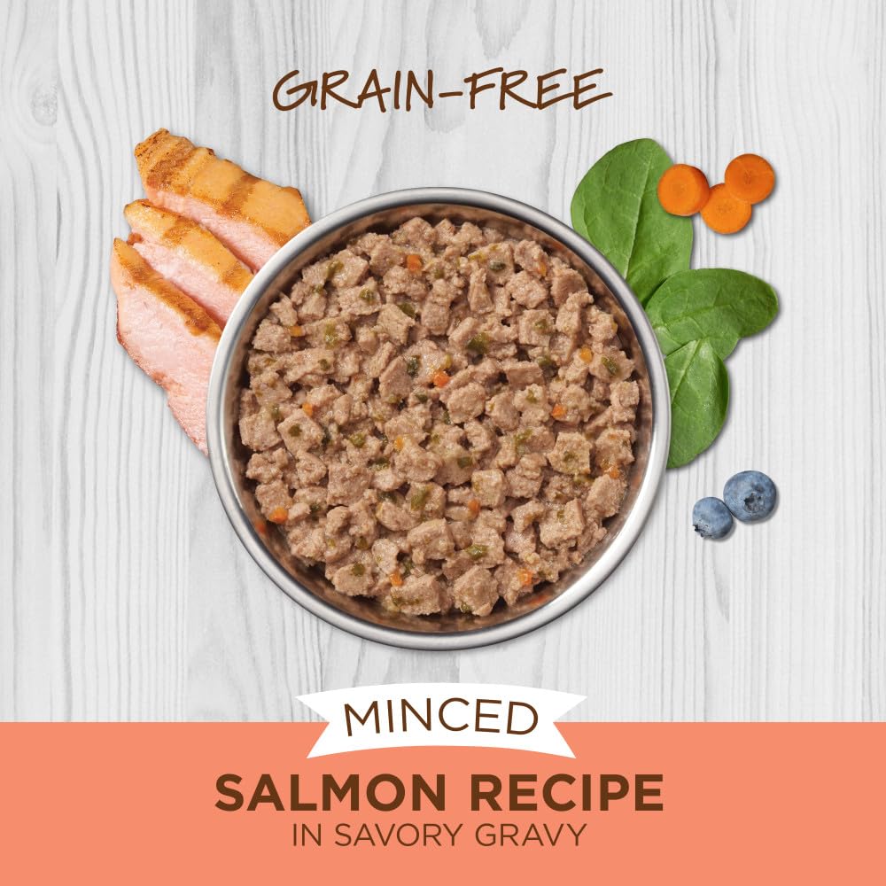 Instinct Grain Free Minced Recipe with Real Salmon Natural Wet Cat Food, 3.5 oz. Cups (Case of 12)