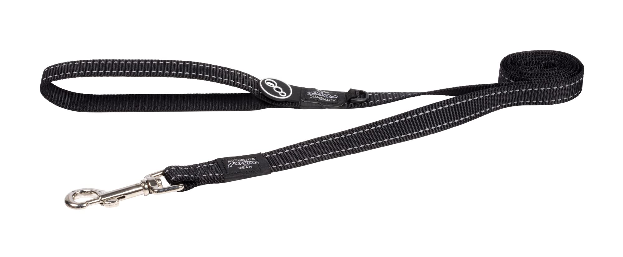 Reflective Dog Leash For Large Dogs, 3/4' Wide, 6' Long, Black