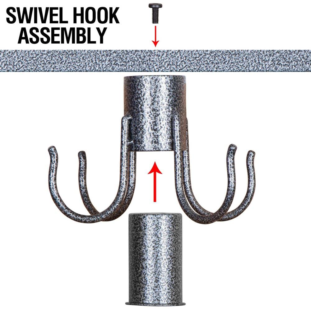 EASY-UP Pro Series Shelf with Swivel Tack Hooks - Portable, Rust-Resistant Steel, Easy-Clean Perforated Shelf, 1 Count
