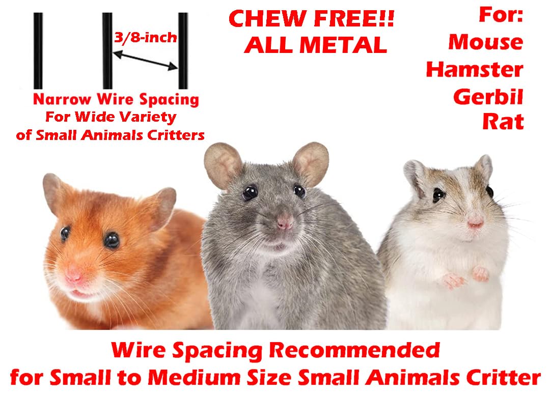 Large 3-Levels Ferret Chinchilla Sugar Glider Rats Animal Cage With 3/8' Wire Cross Shelves And Ladders (30' L X 18' W X 24' H Black)