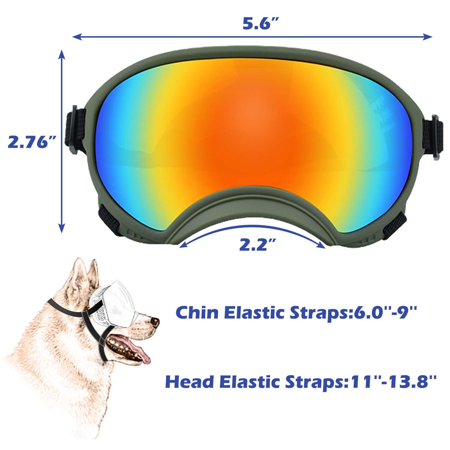 Nicerinc Pet Small Dog Sunglasses Adjustable Strap Uv Protection Winproof Dog Puppy Sunglasses Suitable Small Dogs Eyes Protecti