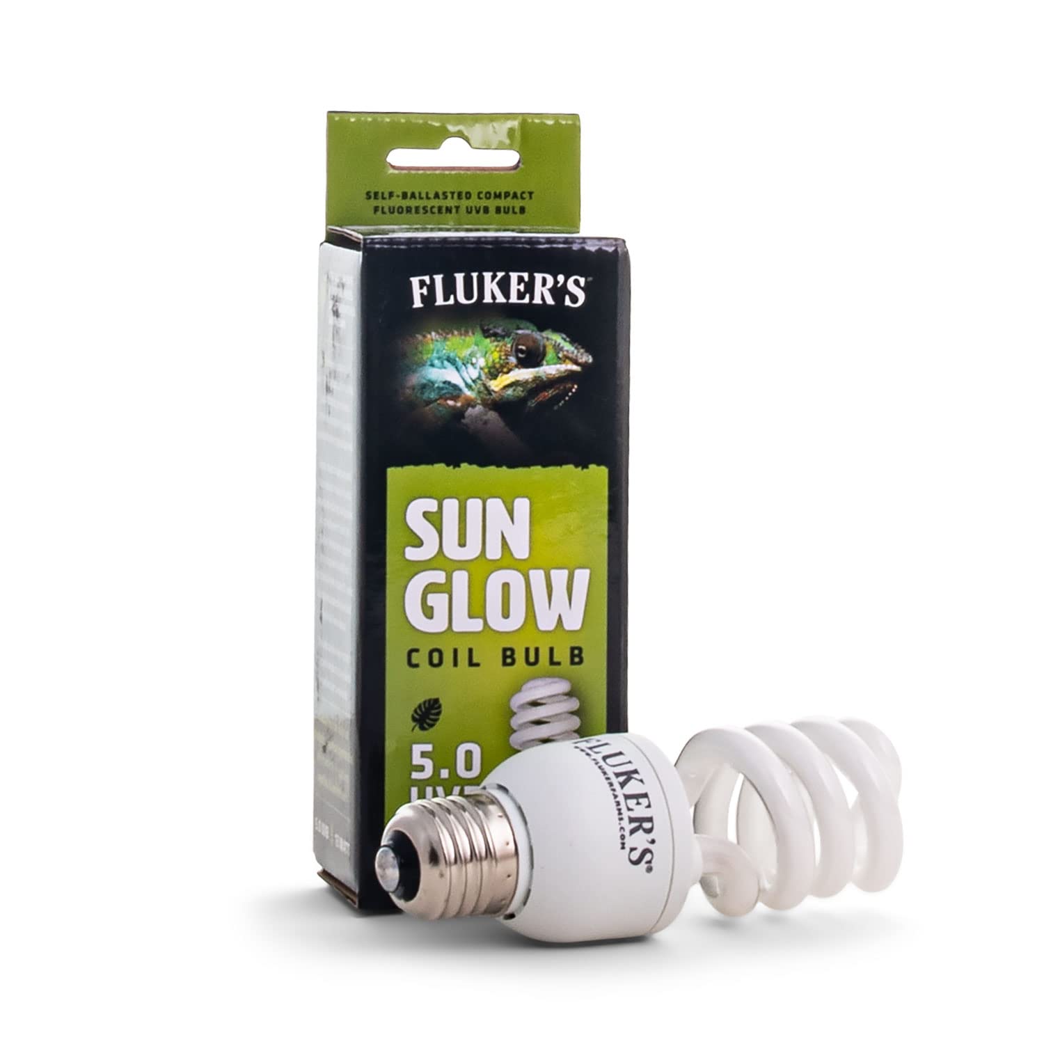 Fluker'S Sun Glow 5.0 Uvb Fluorescent Coil Bulb For Tropical Reptiles, Reptile Heat Light Stimulates Natural Synthesis Of Vitamin D In Captive Reptiles, 13 Watt
