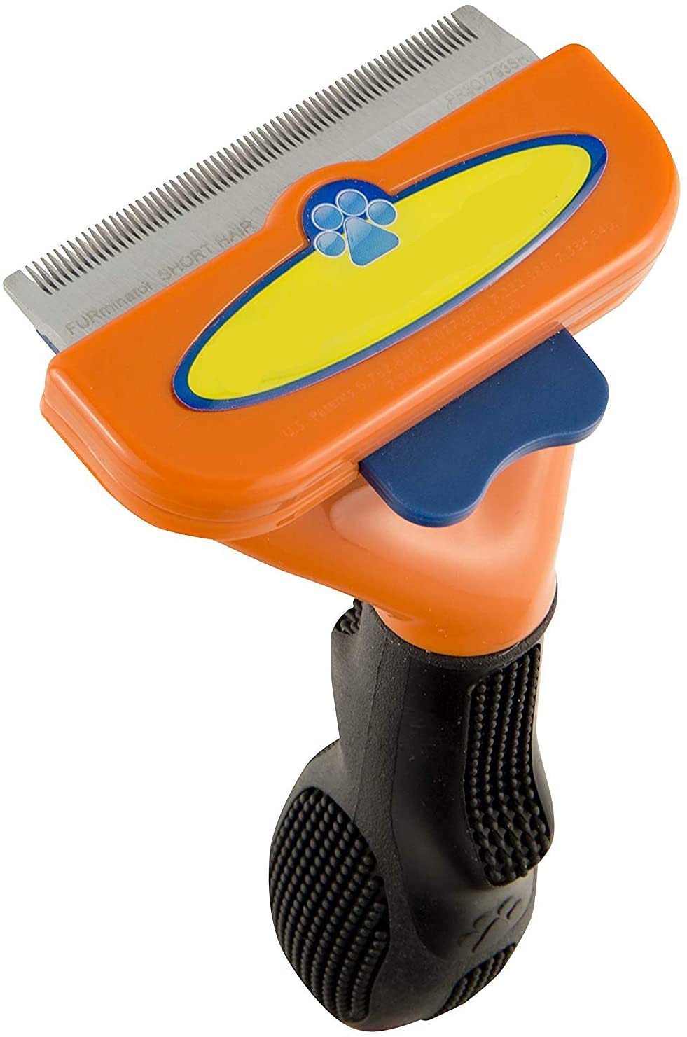 Emily Pets DE Shedding Grooming Brush Tool. (for Dog(2150 LBS) with Hair Shorter Than 2'', Orange)
