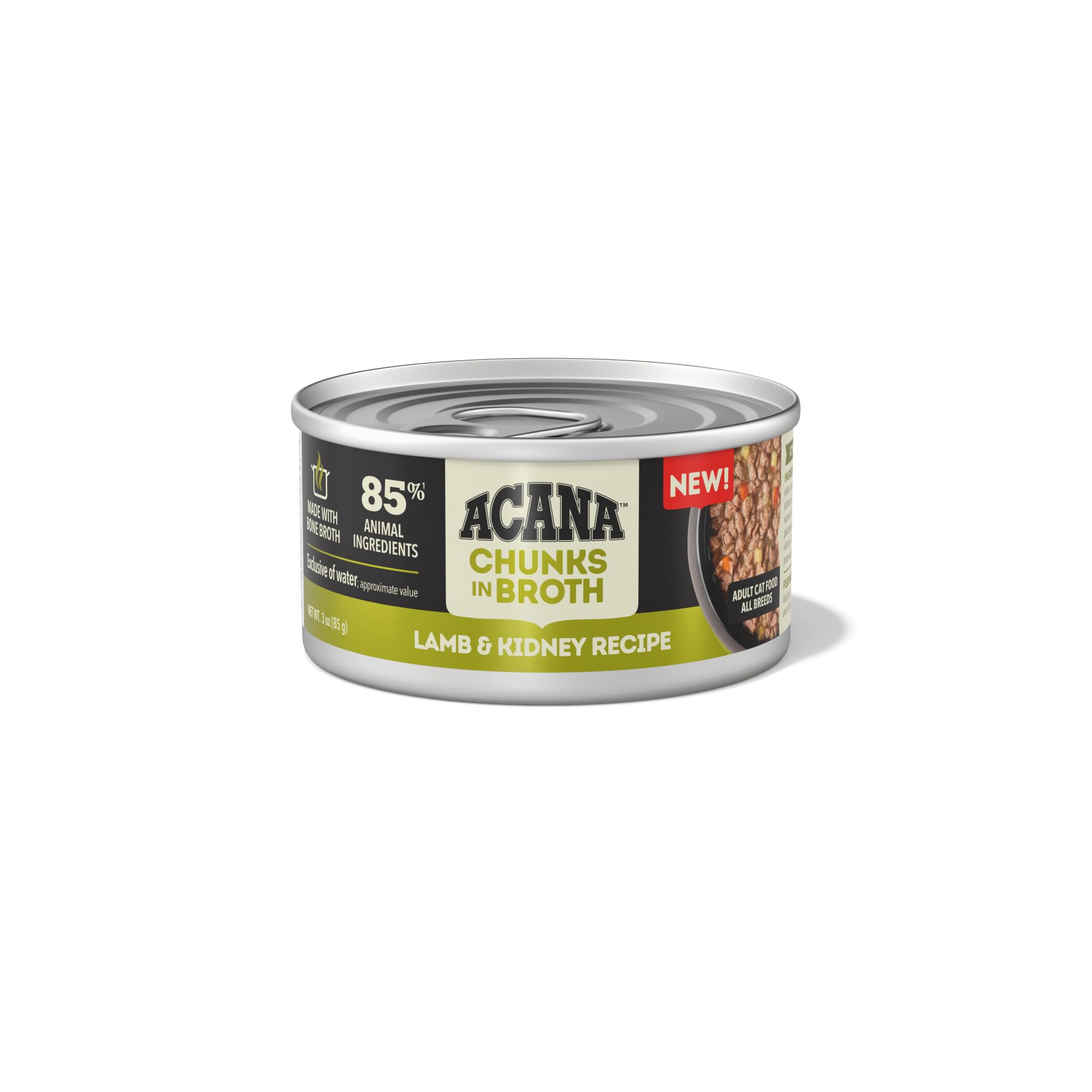 ACANA Chunks in Broth Wet Cat Food Lamb & Kidney Recipe 3oz Cans (12 Count)