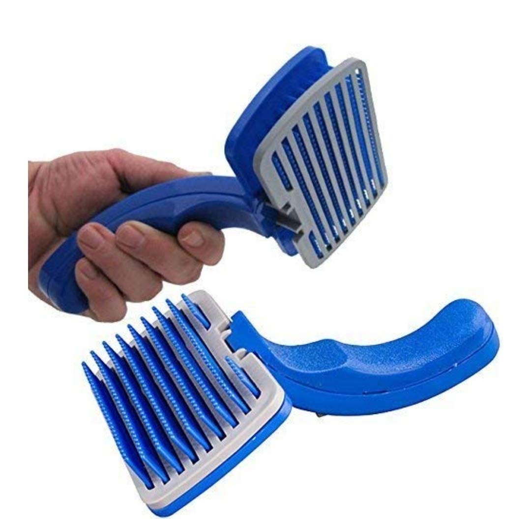 Psk Pet Mart Slicker Grooming Brush For Dogs And Cats, SpringLoaded SelfCleaning Feature, Remove Shedding Hair, Tangles And Ma