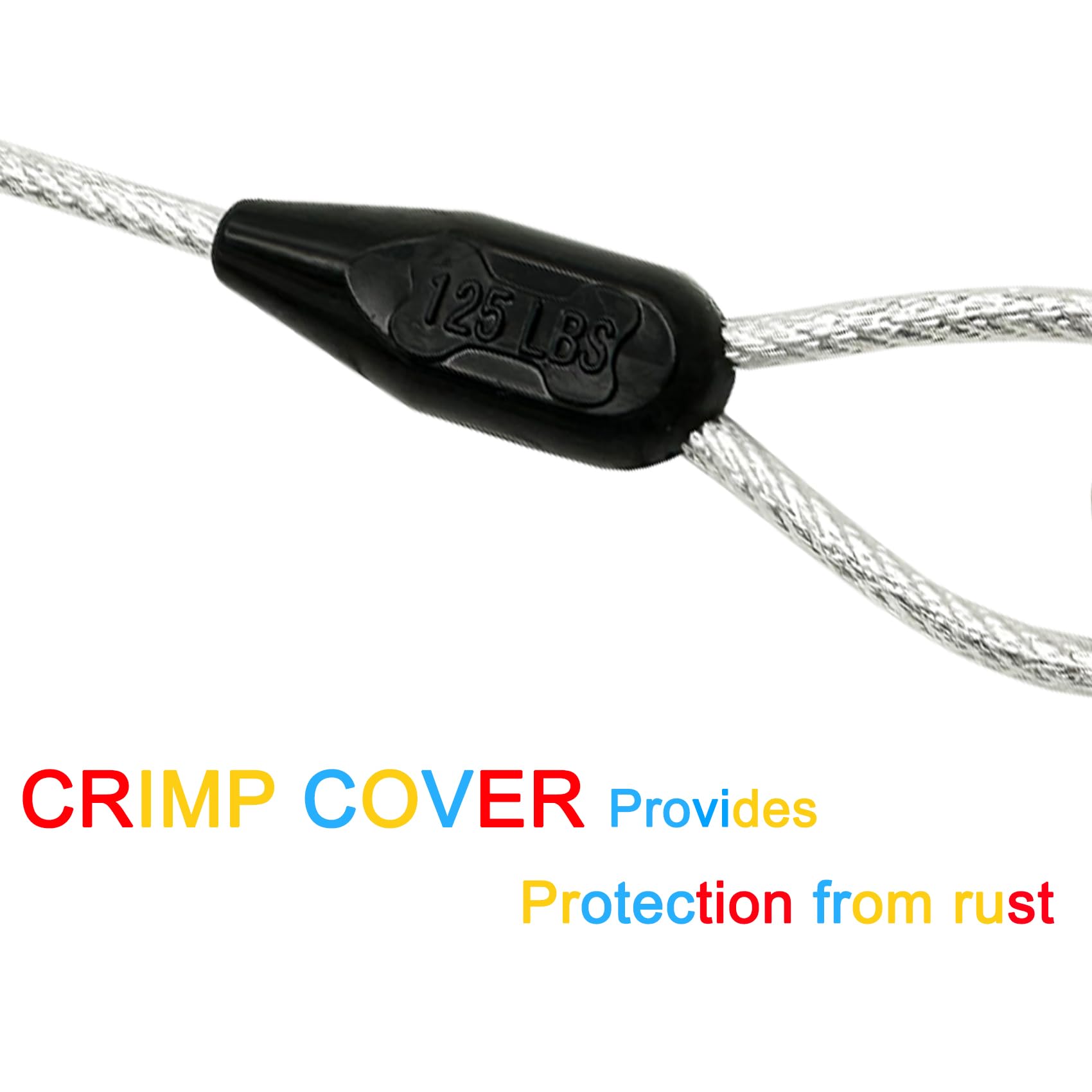 Petest 40Ft Reflective Tie-Out Cable For Heavy Dogs Up To 125 Pounds