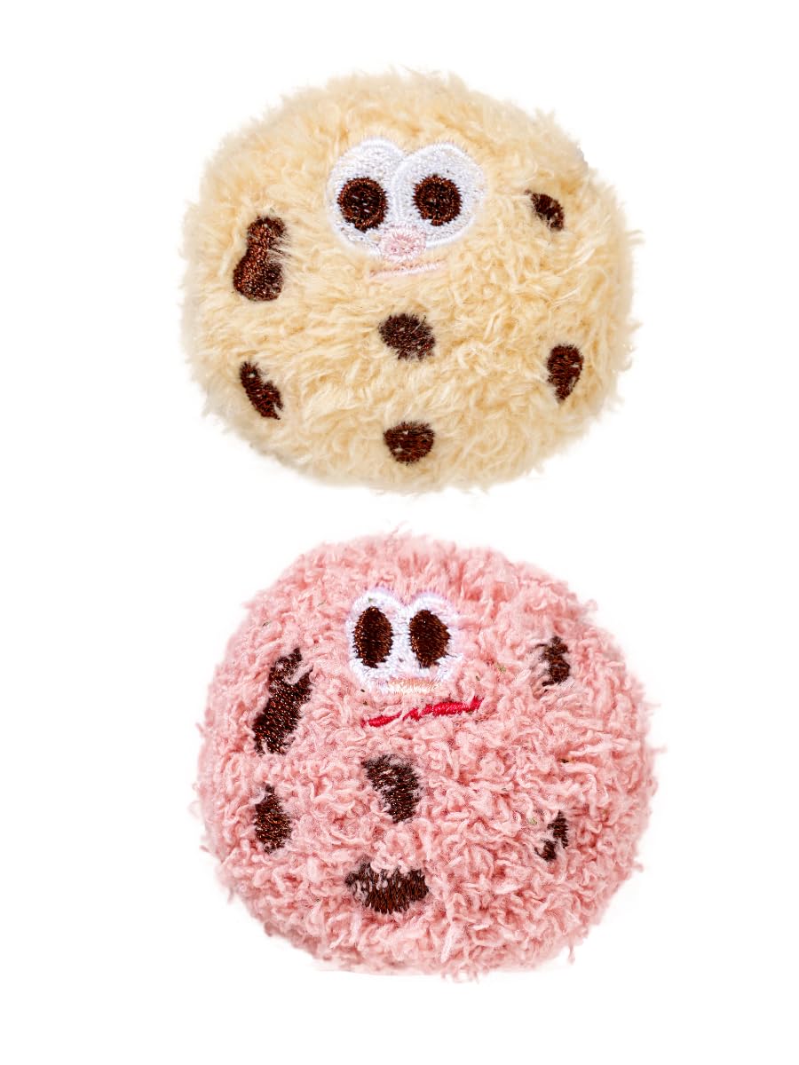 Gishiki Catnip Infused Cookie Toys For Cats  Set Of 2 Plush CatnipInfused Toys | Soft & Durable Plush, Lightweight For Hunting