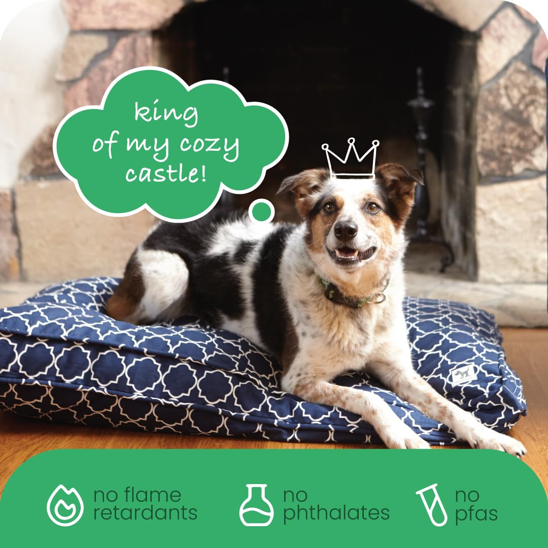 Molly Mutt Medium To Large Dog Bed Cover- Romeo & Juliet Print - Measures 27”X36”X5’’ - 100% Cotton - Durable - Breathable - Sustainable - Machine Washable Dog Bed Cover