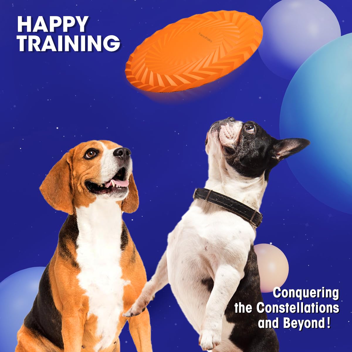 Tanofalo Dog Flying Disc, Dog Flyer Toy 7.2 Inch, Tear Resistant Soft Tpr Material, Durable Interactive Outdoor Fetch Toy-Floats