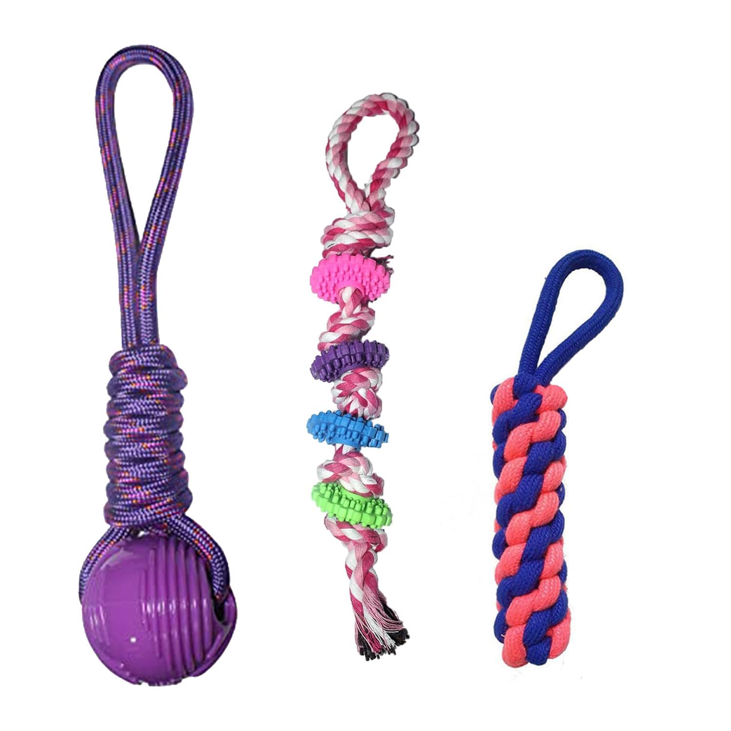 Emily Pets Rope Toys For Dogs Puppy Chew Teething Rope Toys Durable Cotton Dog Toys For Playing And Teeth Cleaning Training Toy 
