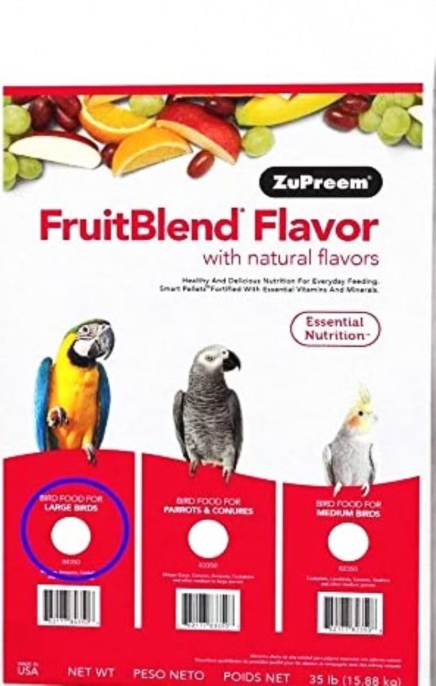 Zupreem 230342 Fruitblend Large Parrot Food, 35-Pound