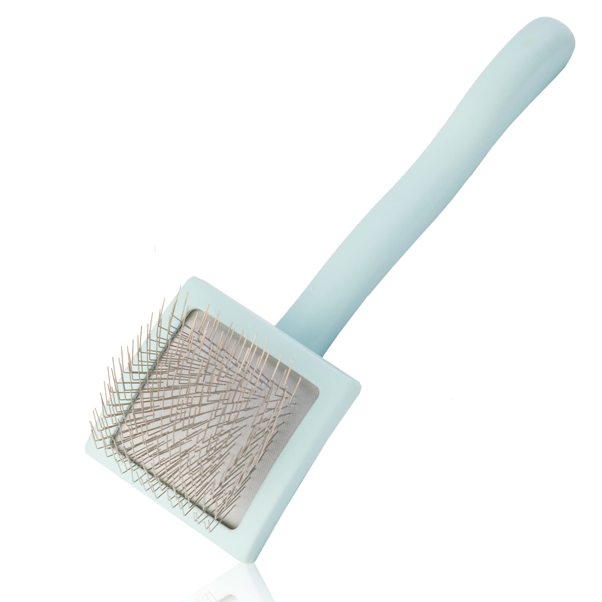 Pet Slicker Brush With Soft Massage Grooming Stainless Steel Pins - Slide This Universal Miracle Coat Slicker Brush For Dematting, Shedding Fur, And Undercoat - Ideal Gift For Professional Pet Groomer