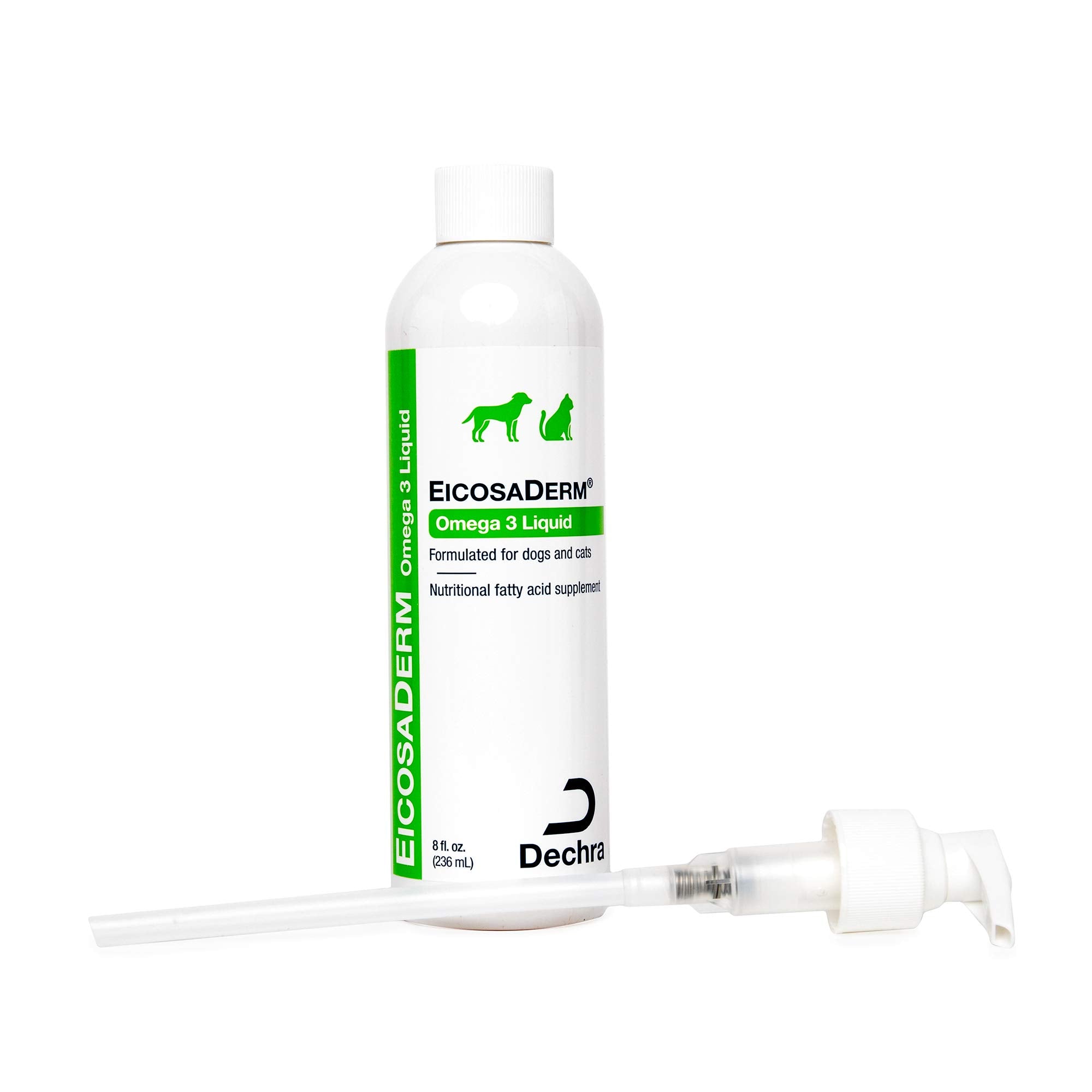 Dechra EicosaDerm Omega 3 Liquid - Nutritional Fatty Acid Supplement for Dogs & Cats, 8 Fl Oz