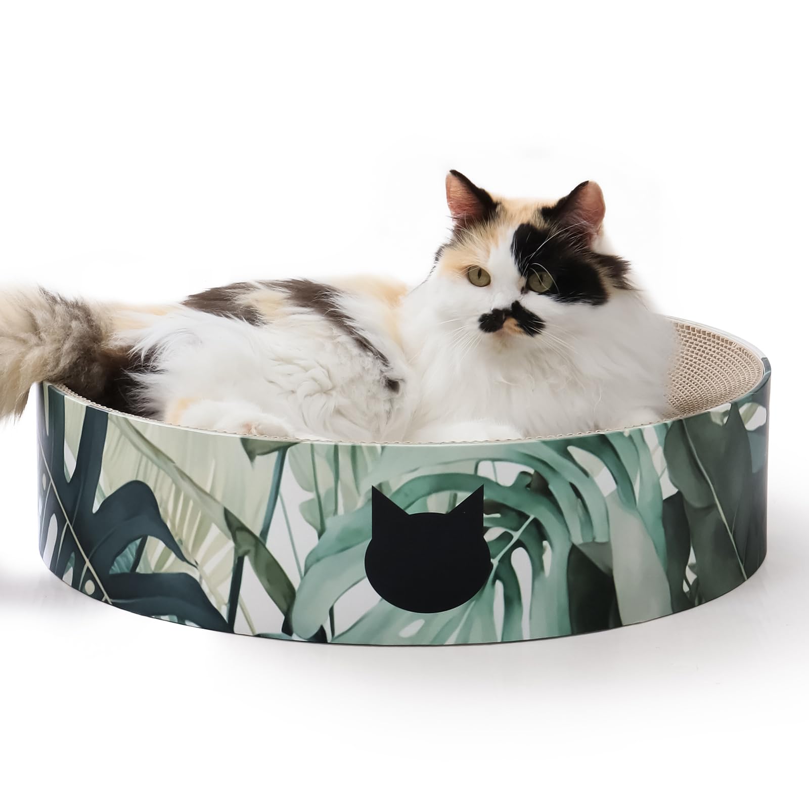 Necoichi Cat Scratcher Bowl for Indoor Cats - Cat Scratching Lounger with Reversible Usability and Extra Comfort for Lounge, Car