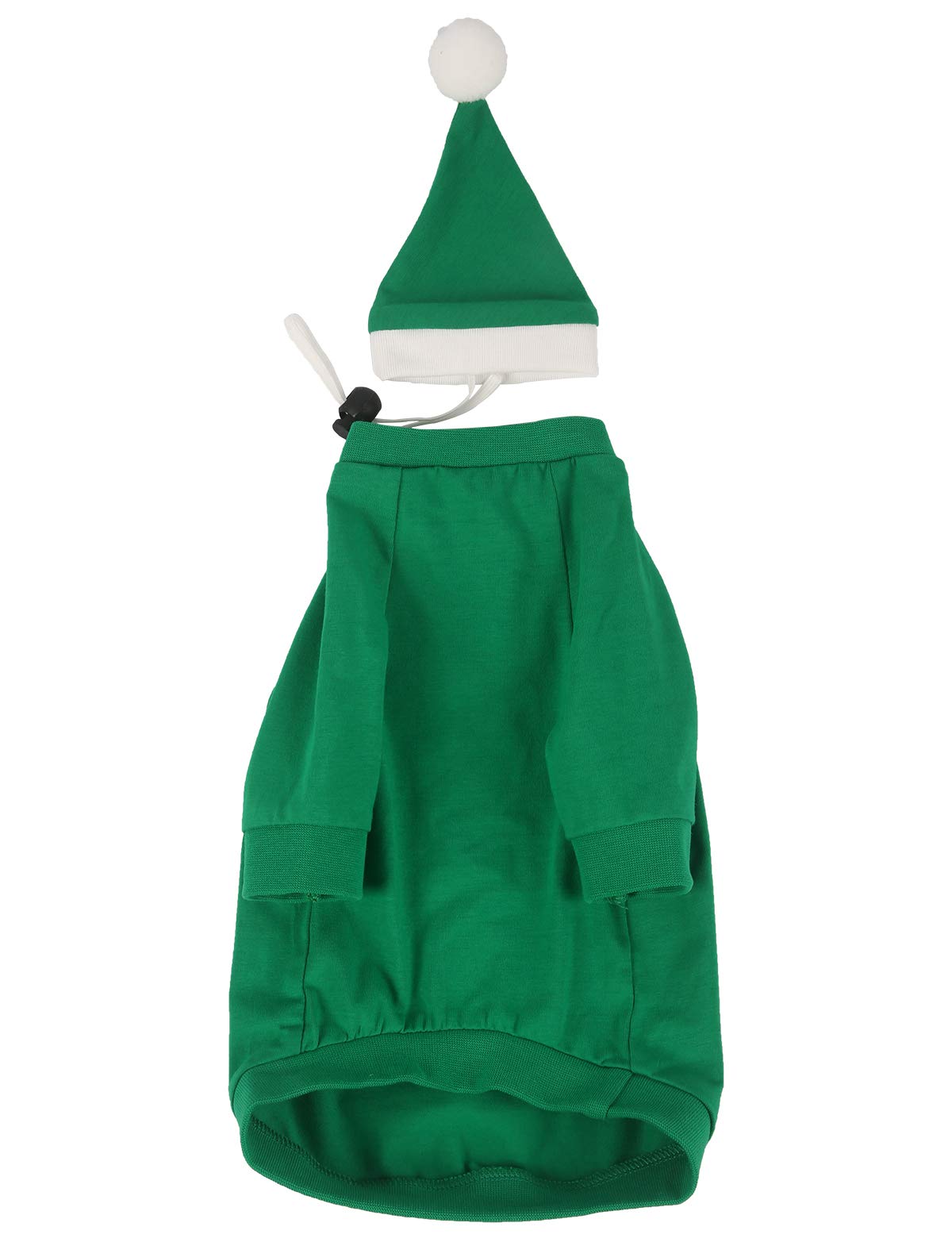 Coomour Christmas Dog Shirt Pet Merry Christmas Elf Costume Clothes With Hat For Dogs Cats Pets Xmas Outfits (Medium)