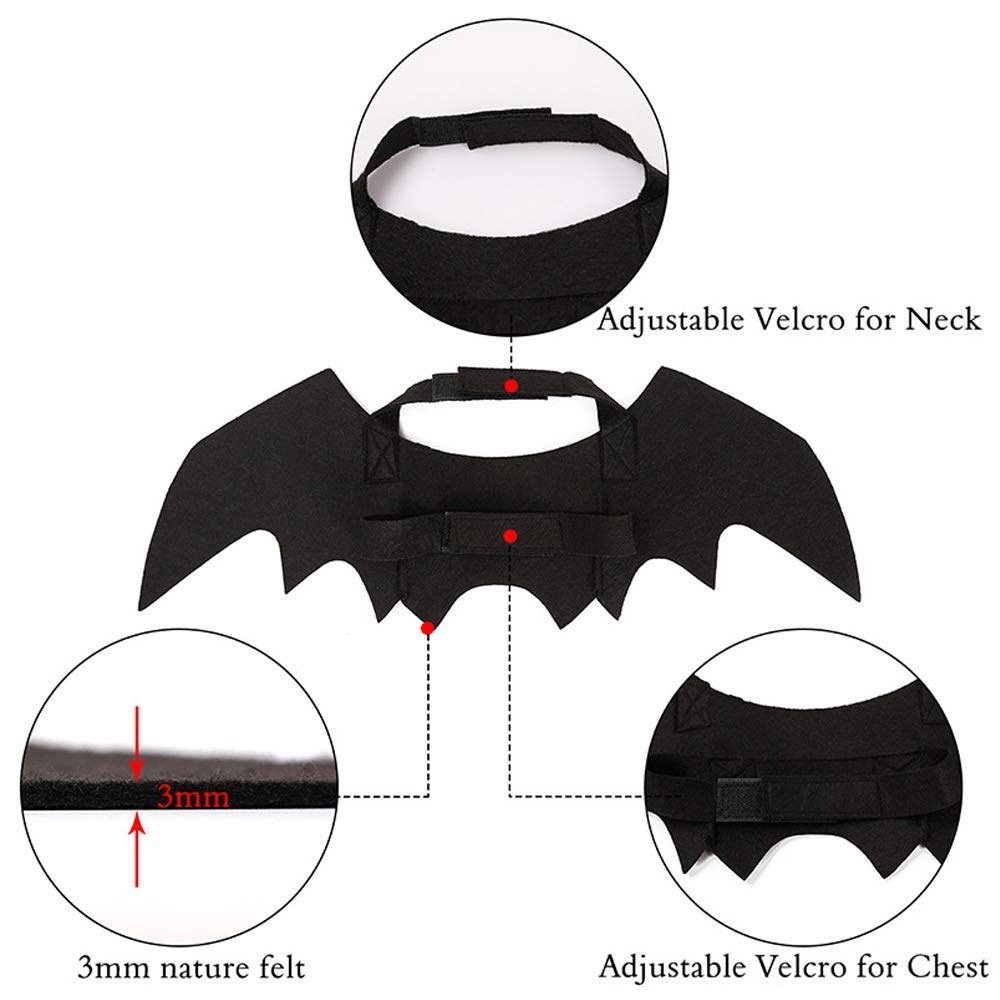 Pet Cat Bat Wings For Halloween, Cosplay Bat Wing Costume Decoration For Puppy Dog Cat