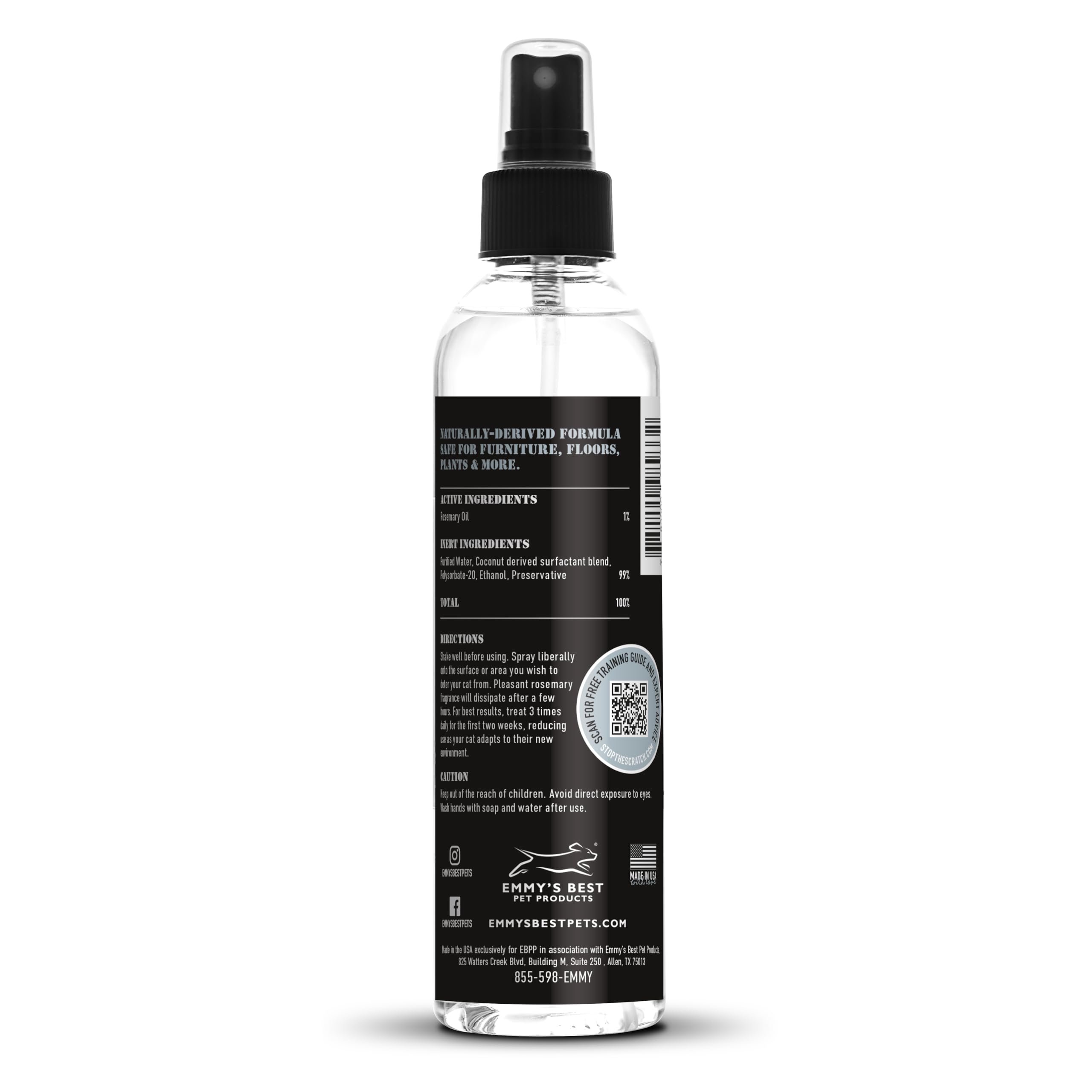 EBPP Stop The Scratch Cat Spray Deterrent for Kittens and Cats - Non-Toxic, Safe for Plants, Furniture, Floors and More Cat Dete