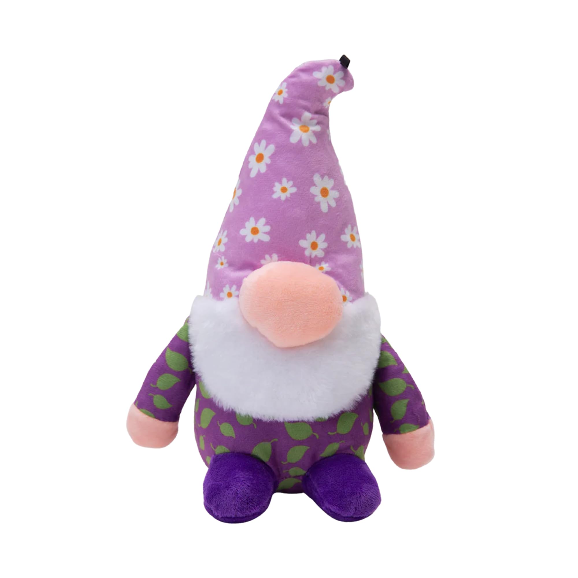 Snugarooz Daisy The Gnome Plush Dog Toy With Repair Patch – Soft - Crinkly & Squeaky Fun - Perfect For Medium Dogs - Made From Recycled Materials