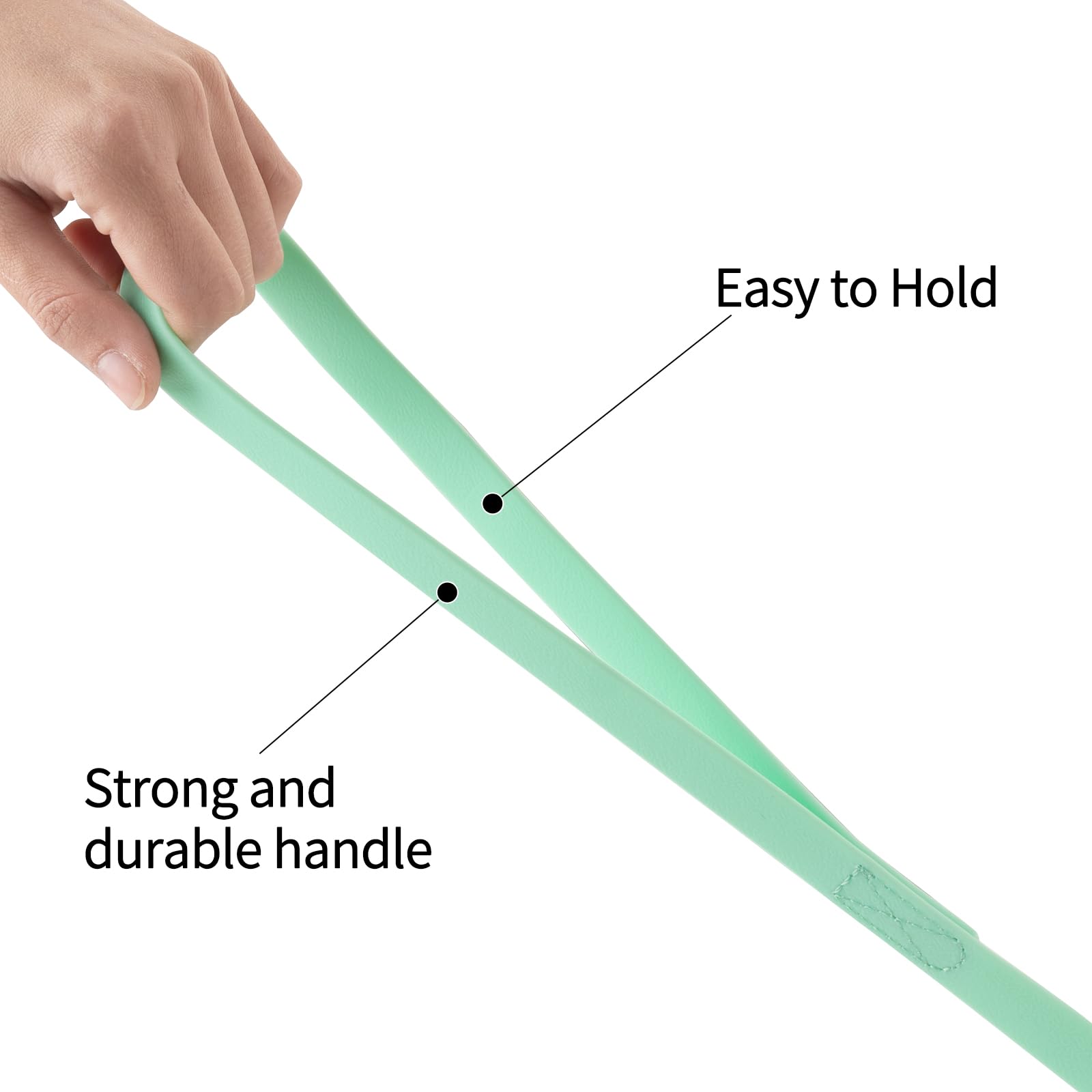 Waterproof Long Leash Durable Dog Recall Training Lead Great for Outdoor Hiking, Training, Yard, Beach and Swimming (Light Green