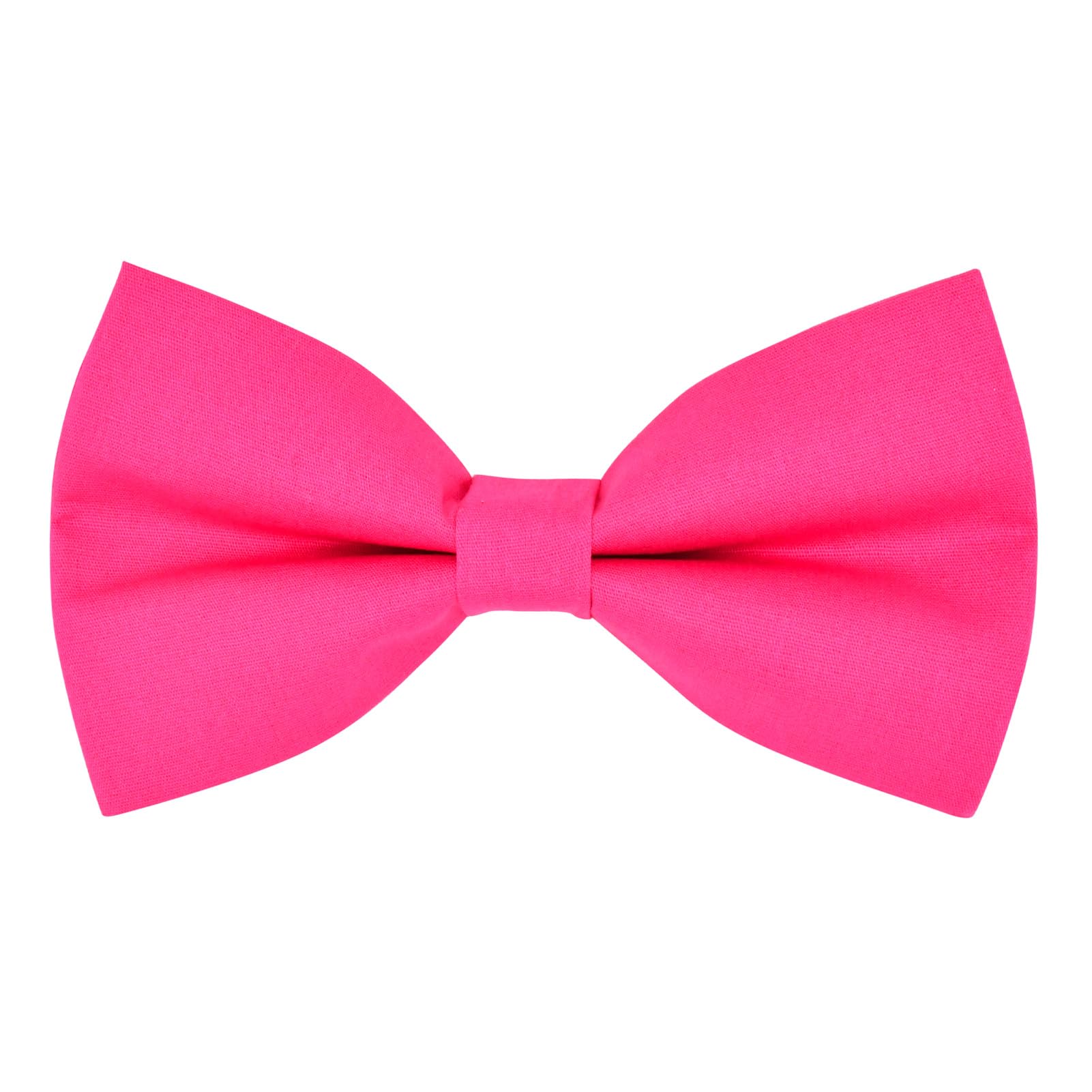 Soild Fushcia Dog Bow Tie Dog Collar Accessory, Detachable Bowtie, Adjustable Collar For Small Medium Large Dogs