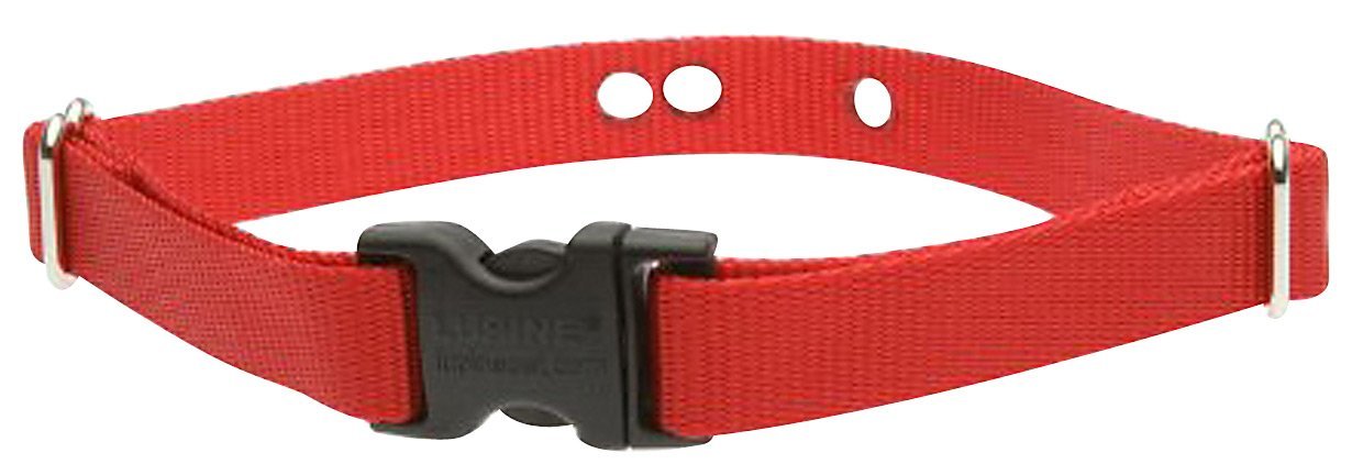 Lupine Pet 2 Hole Adjustable Nylon Replacement Collar Strap 3/4 inch Medium Red