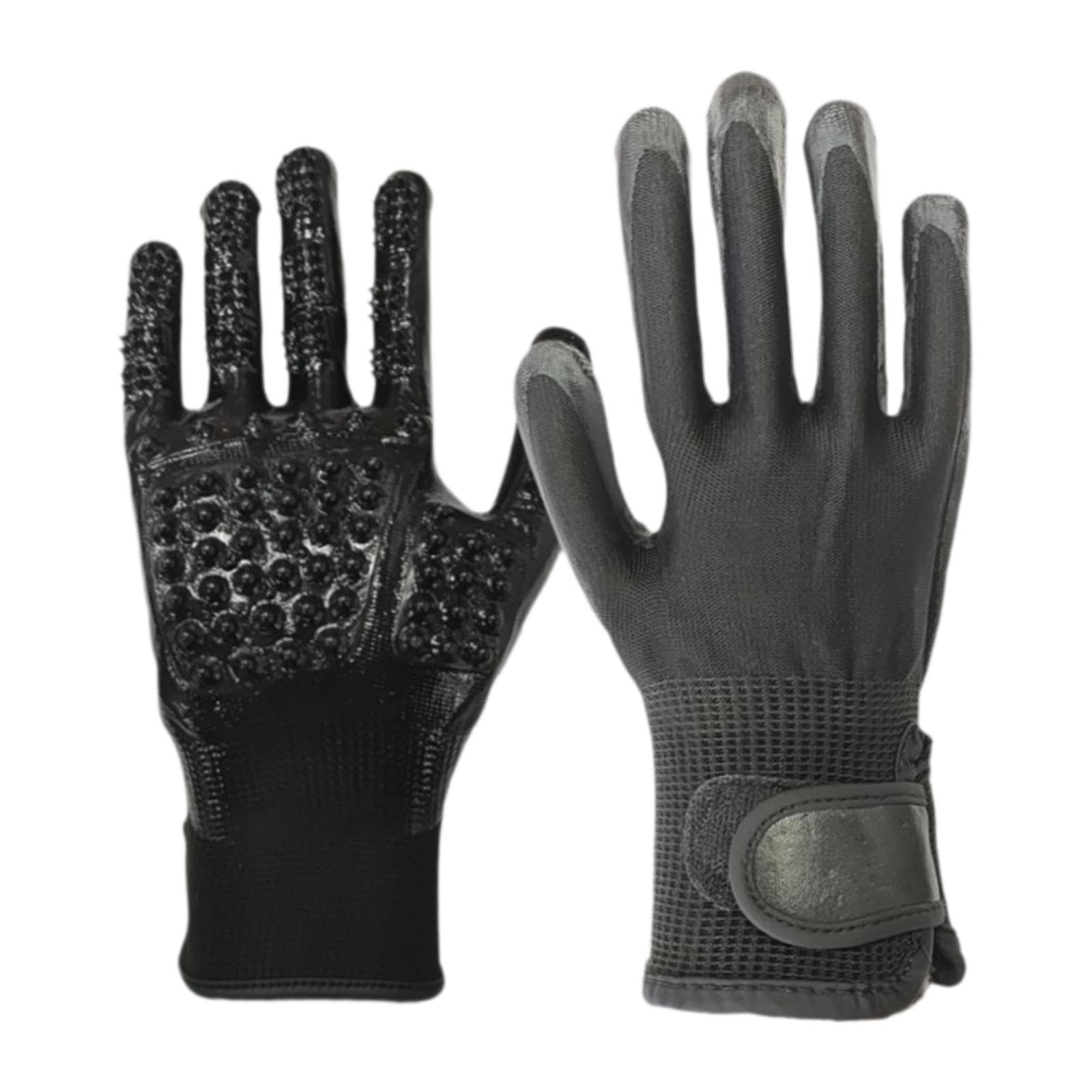 Calandis Cats Dogs Grooming Gloves Capet Long Short Hair Pair Pet Hair Removal Gloves Black With Sticky | Brushes, Combs & Rakes