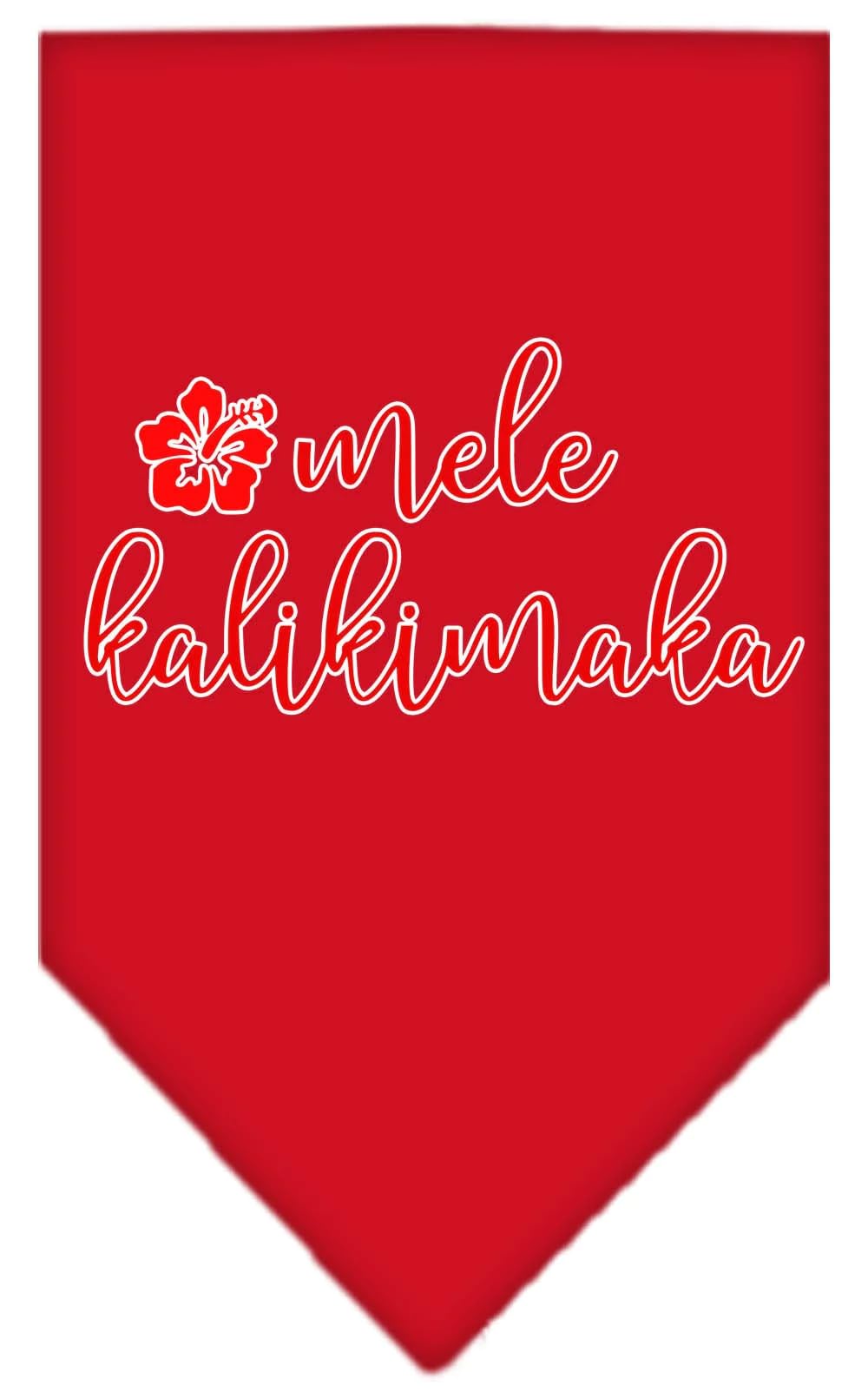 Christmas Pet and Dog Bandana Screen Printed, "Mele Kalikimaka" Cocoa Small