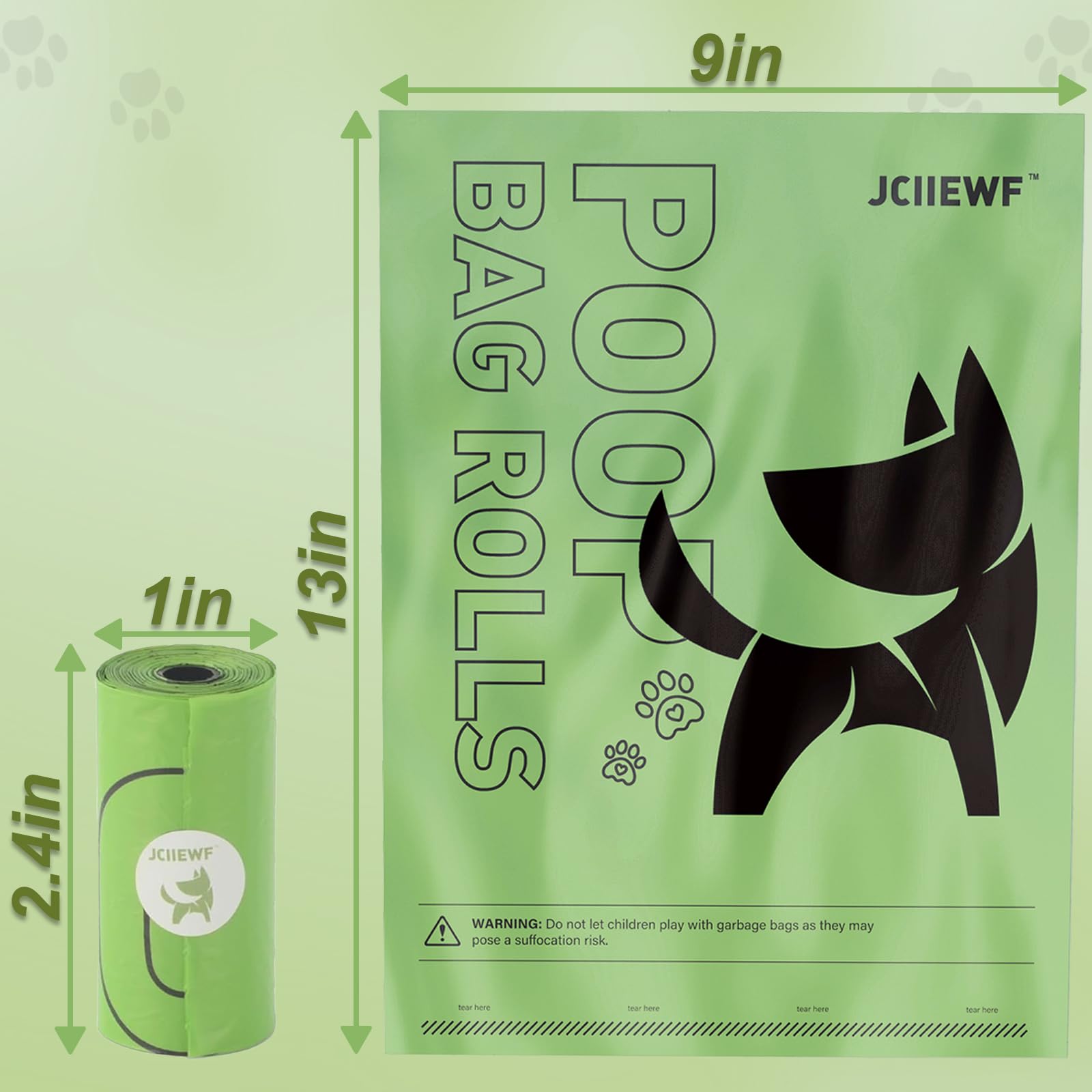900 Count 13    X 9    Dog Poop Bags Rolls | Leakproof, Extra Thick & Tear-Resistant Waste Bags For Doggie, Cats & Pets | Unscen