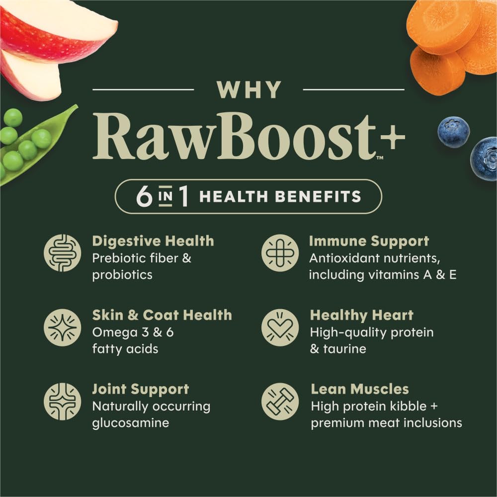 Instinct Raw Boost, Natural Dry Dog Food with Freeze Dried Pieces, High Protein, Grain Free Recipe - Real Salmon, 3.5 lb. Bag