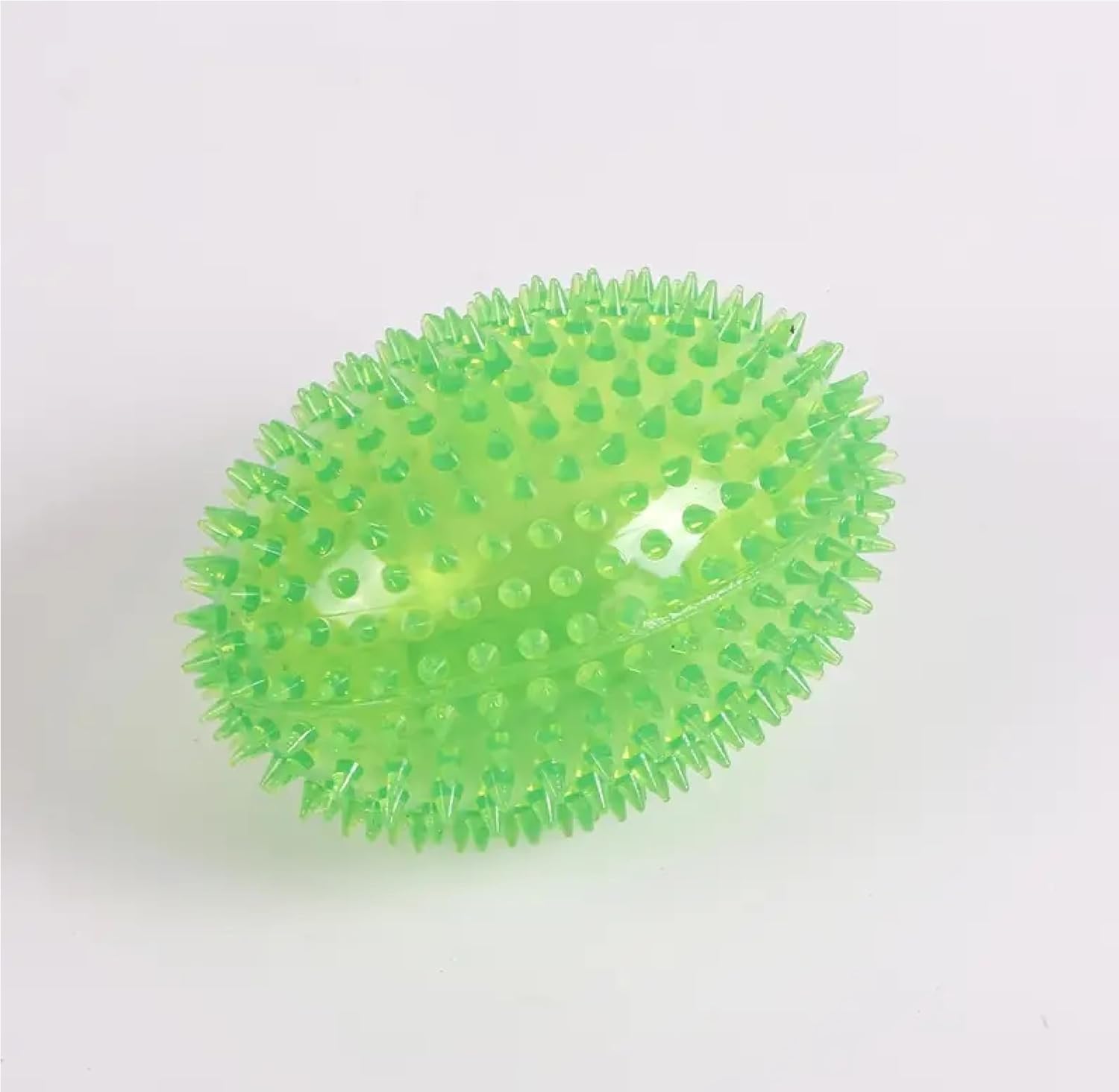Kittupet Spike Rugby Ball Dog Toy With Squeaker | Durable Rubber Chew & Interactive Toy For Aggressive Chewers | Teeth Cleaning,