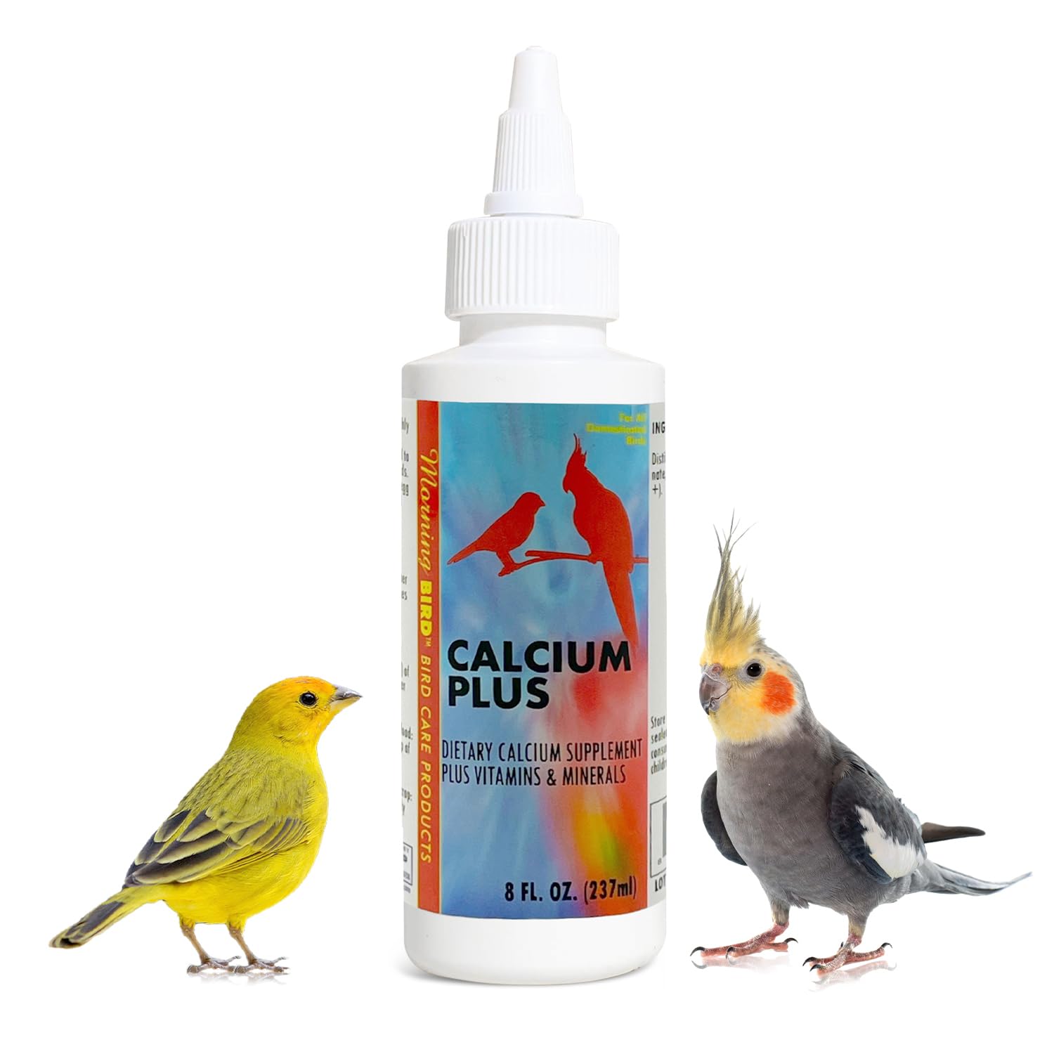 Morning Bird Calcium Plus Liquid Supplement for Birds - Liquid Calcium Formula with Magnesium and Vitamin D3 Calcium Supplement 