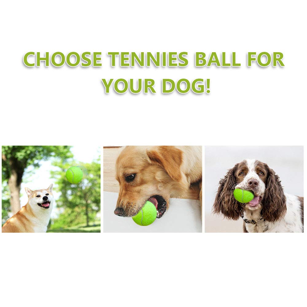 Besthls Dog Ball 2.5 Inch Tennis Dog Treat Ball For Small Medium Pet Peppy Playing Fetching Chewing Exercise & Training Indoor Outdoor (16 Pack)