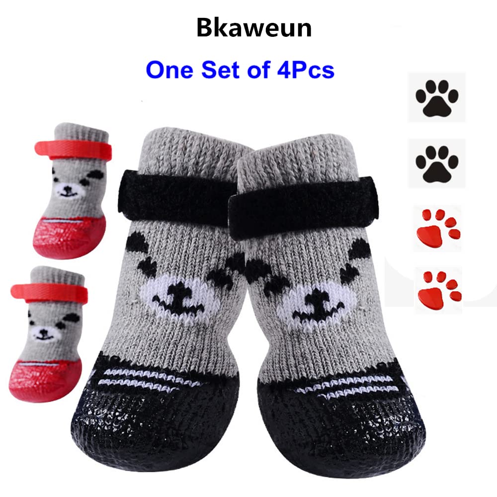 Ablepet Dog Boots Waterproof Shoes Breathable Socks, With Anti-Slip Sole And Adjustable Magic Tape All Weather Protect Paws Only Fit For Small Dog(4Pcs)(Black, M)