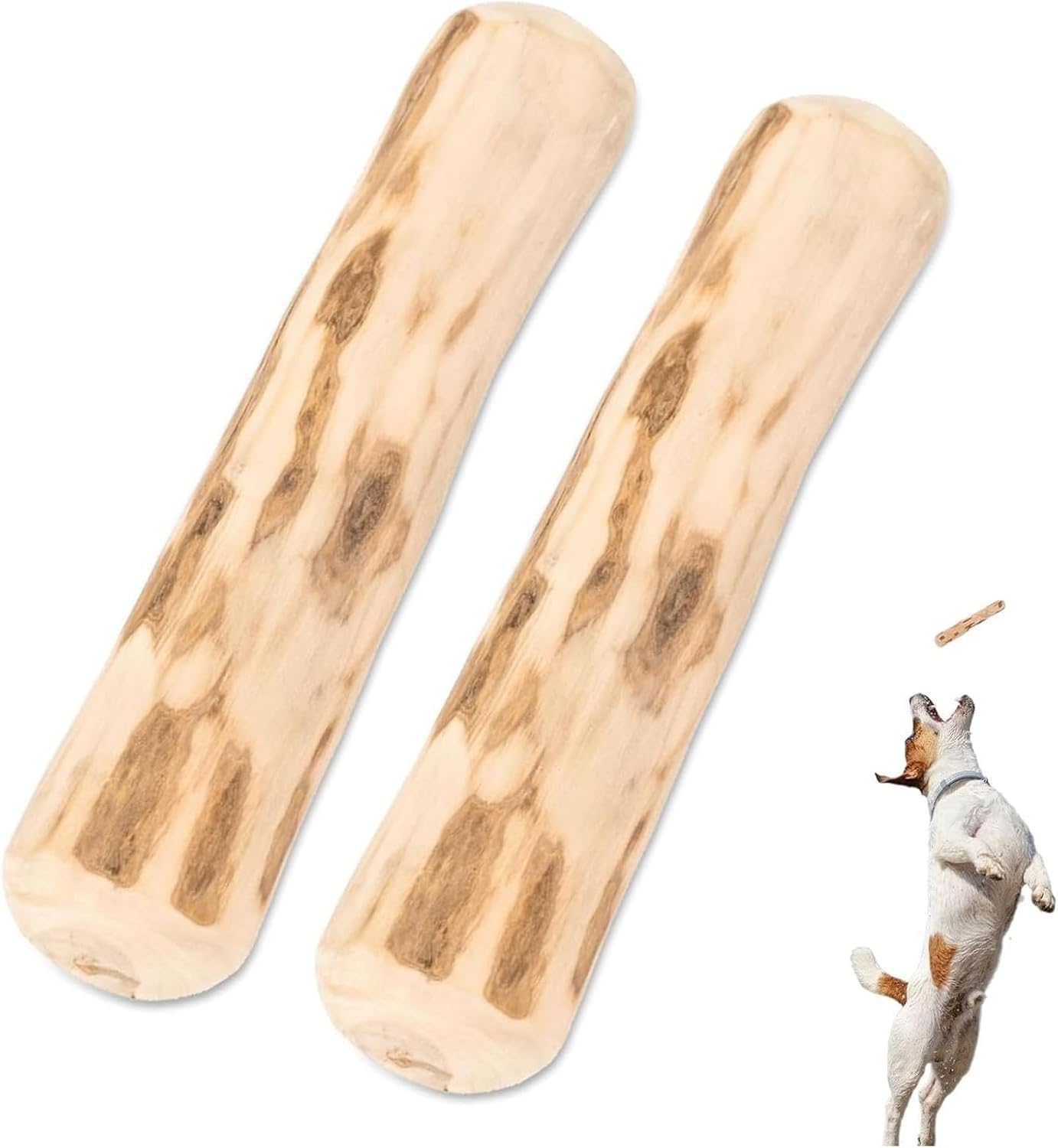 Vihaanta 2Pcs Chew Toys For Dogs, Natural Coffee Wood Chewing Toys For Dogs, Durable Dog Chew Sticks For Aggressive Chewers, Den