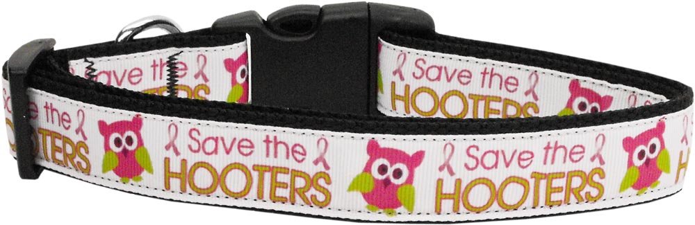 Pet Dog & Cat Nylon Collar or Leash, "Save The Hooters" LG Collar