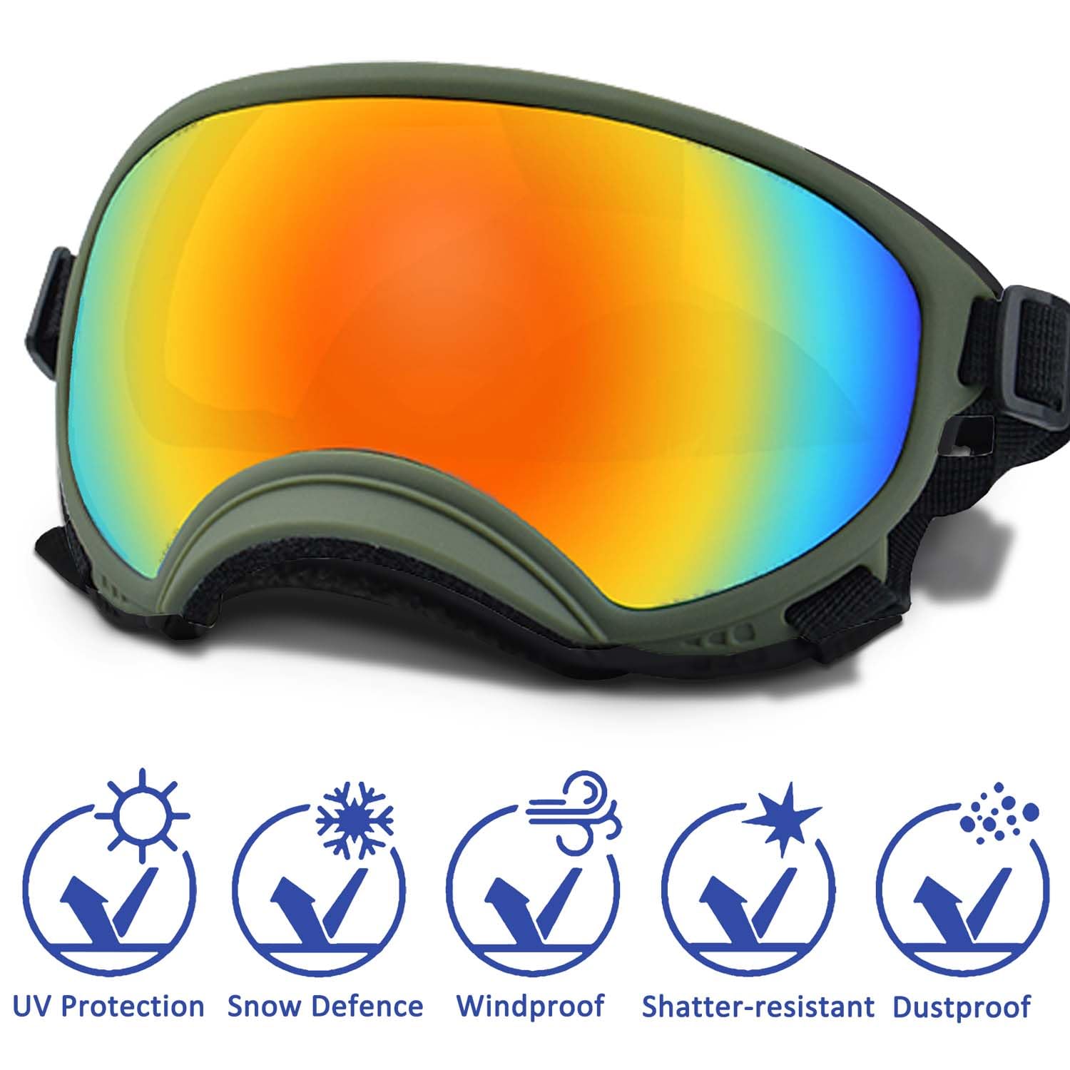 Nicerinc Pet Small Dog Sunglasses Adjustable Strap Uv Protection Winproof Dog Puppy Sunglasses Suitable Small Dogs Eyes Protecti
