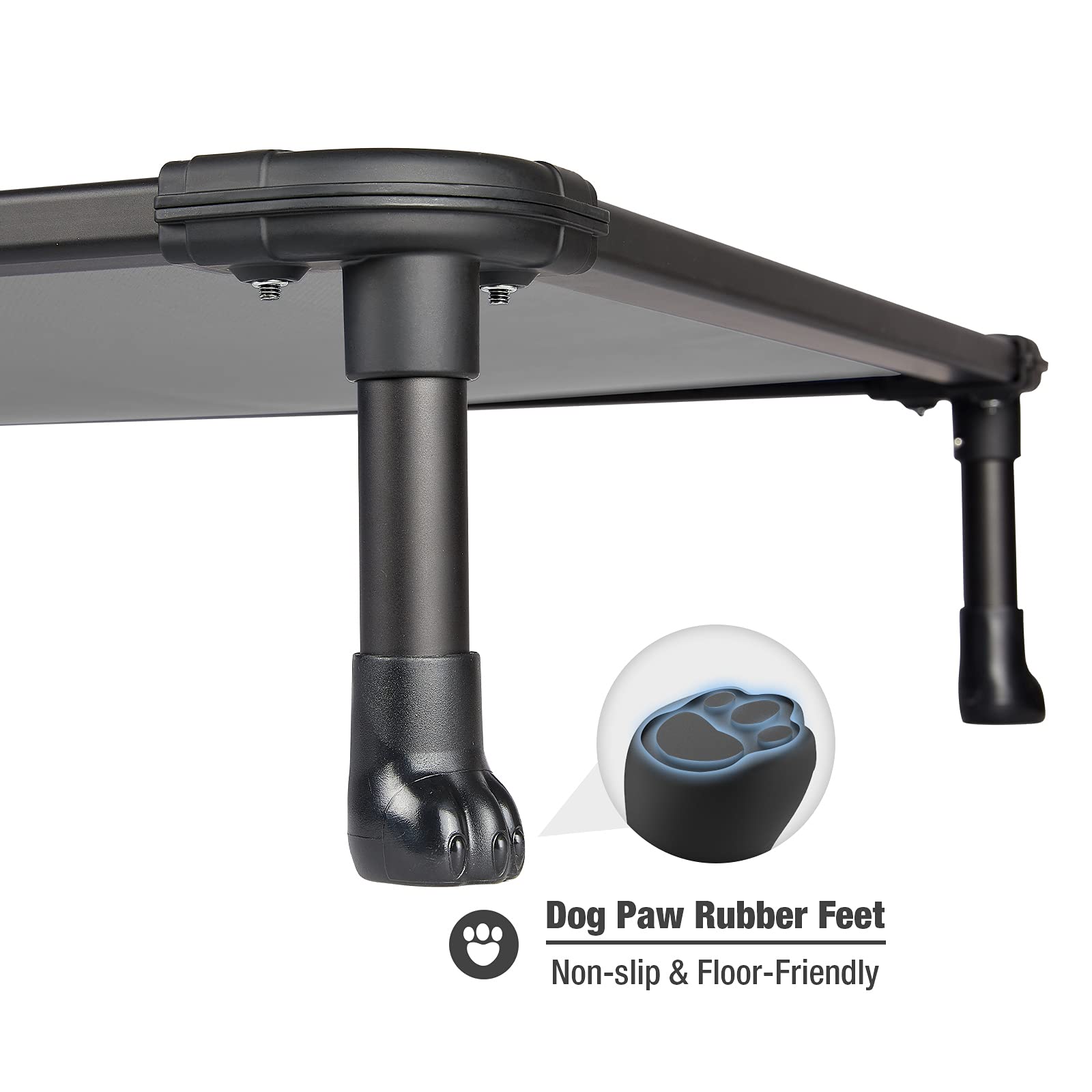 Veehoo Chew Proof Elevated Dog Bed - Cooling Raised Pet Cot - Rustless Aluminum Frame And Durable Textilene Mesh, Unique Designe