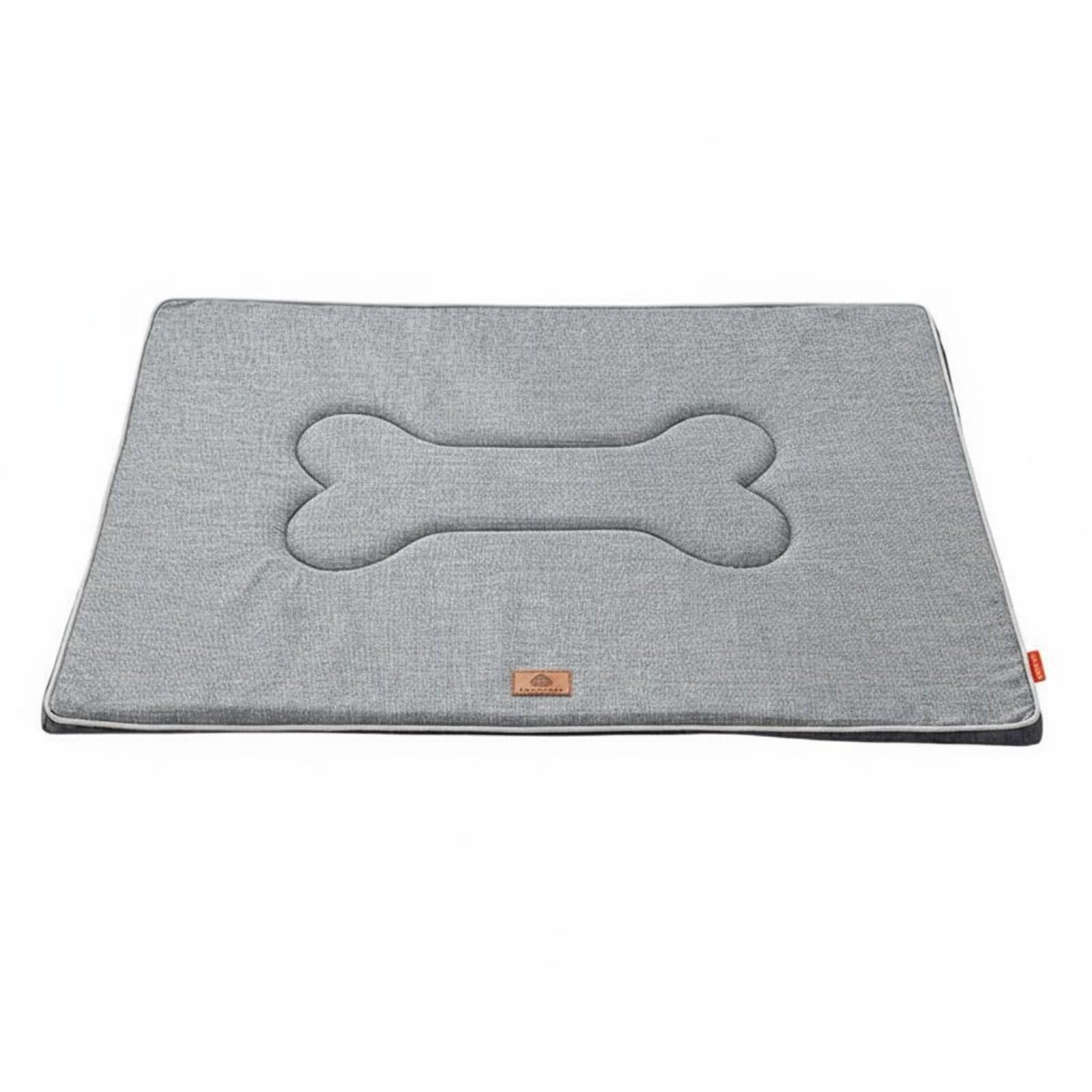 CLOVRIX AllSeason Use Cooling Pet Mat Scratch Resistant NonSlip Sleeping Pad for Dogs, Cats, S, Gray Linen 3D | Blankets Dog