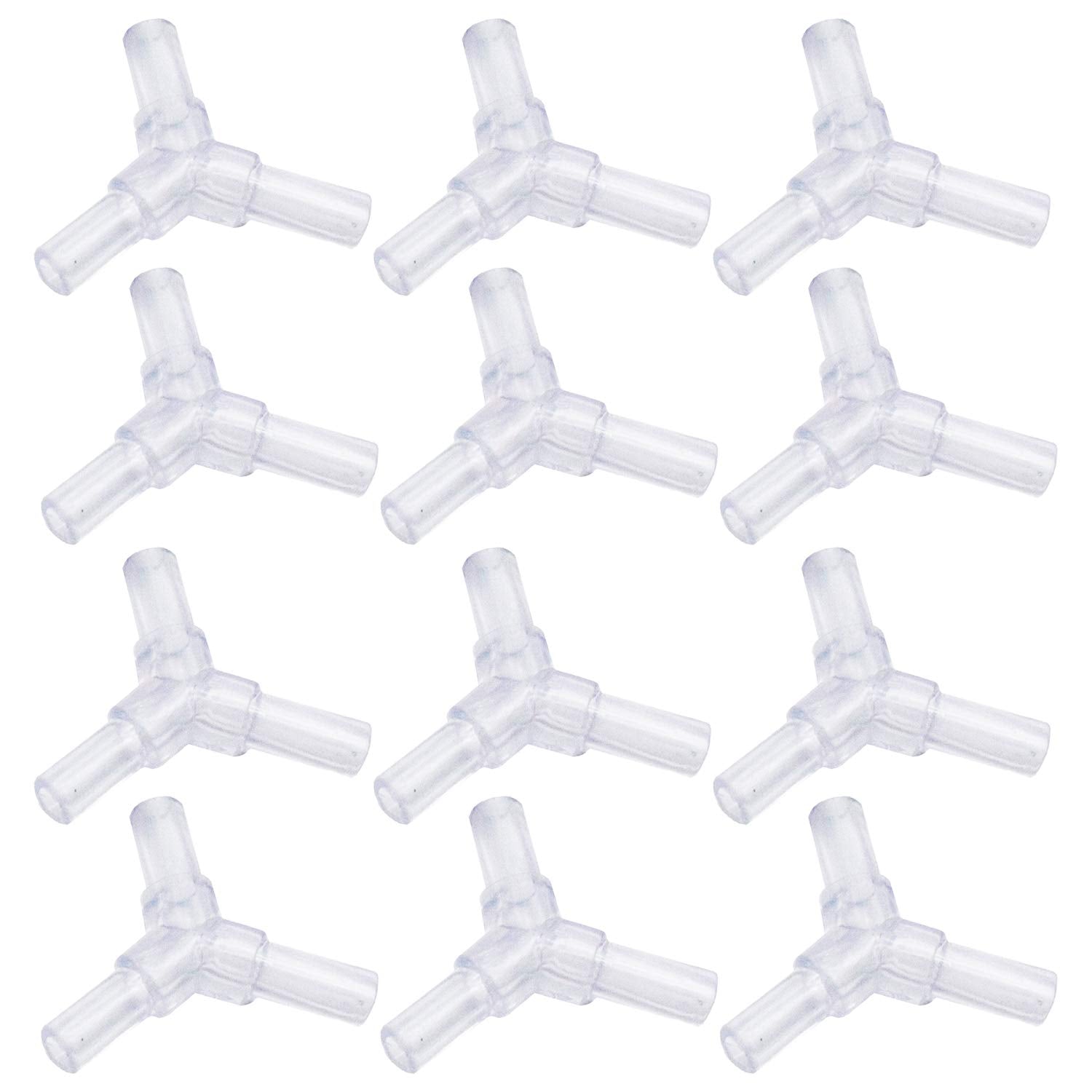 Xiaoyztan 60 Pcs Plastic 3-Way Y-Shape Aquarium Air Valves Splitter Pump Tubing Connectors