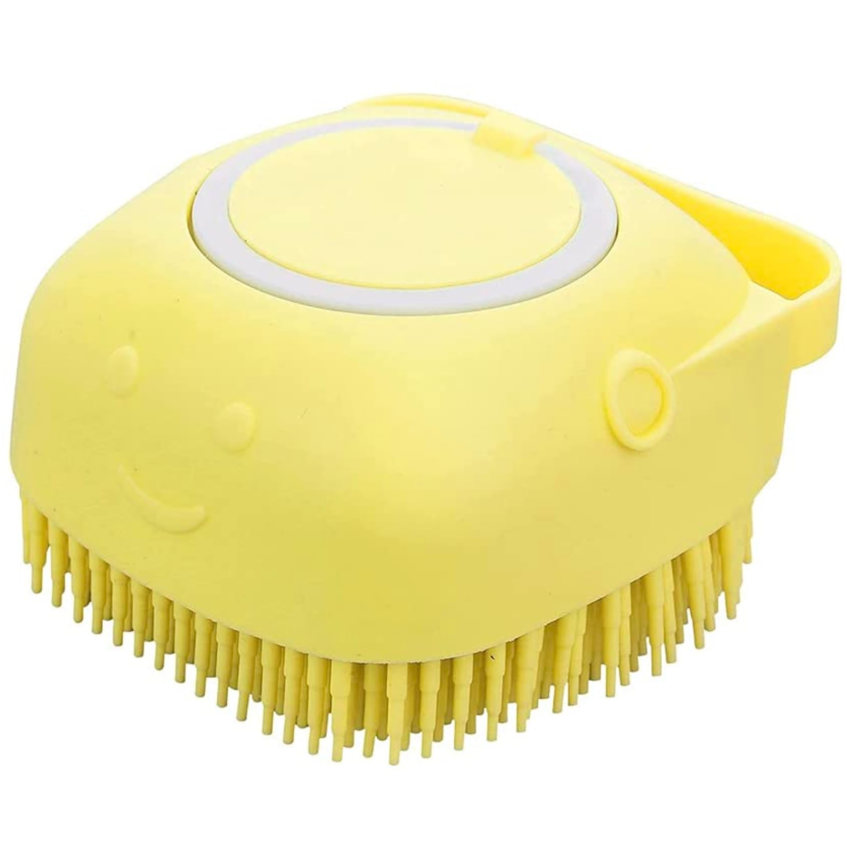 Cawypety Silicone Pet Massage Bath Brush With Shampoo Dispenser, Soft Grooming Brush For Dogs & Cats, Gentle Bath Scrubber For S