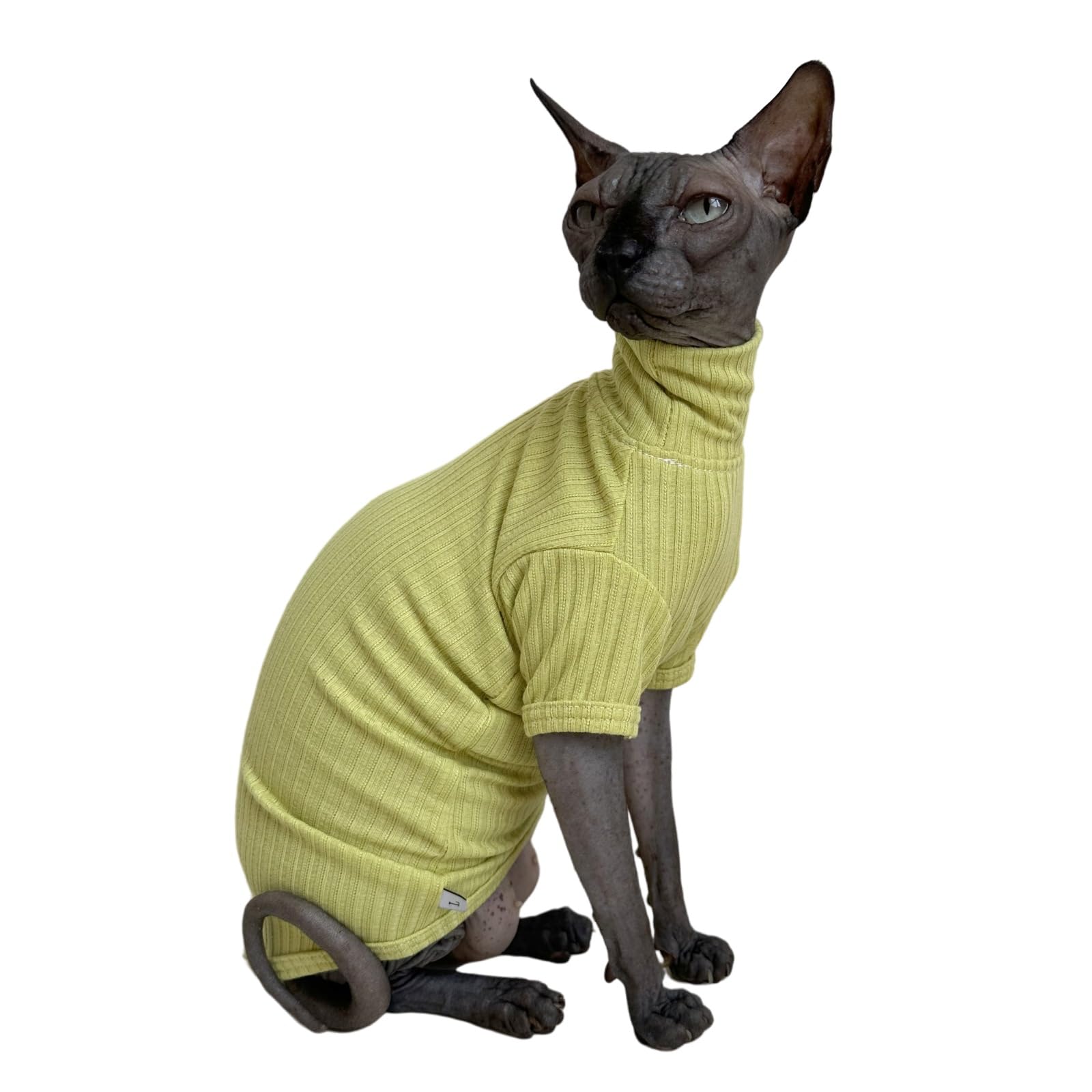 Sphynx Cats Shirt Cat Turtleneck Cotton Sweater Pullover Kitten T-Shirts with Sleeves Cat Pajamas Jumpsuit for Sphynx Cornish Re