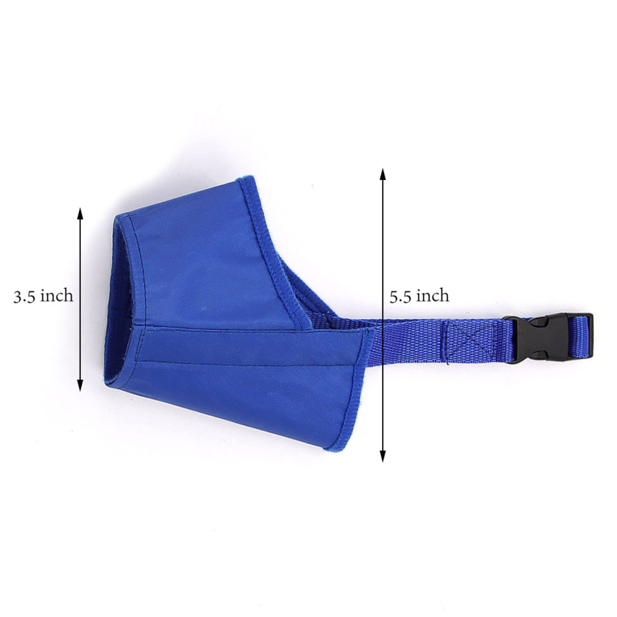 Parts Express Dog Muzzle, Soft Anti-Biting Barking Chewing Muzzle, Breathable Waterproof Adjustable Muzzle For Small Medium Dogs,Blue (Xxs)